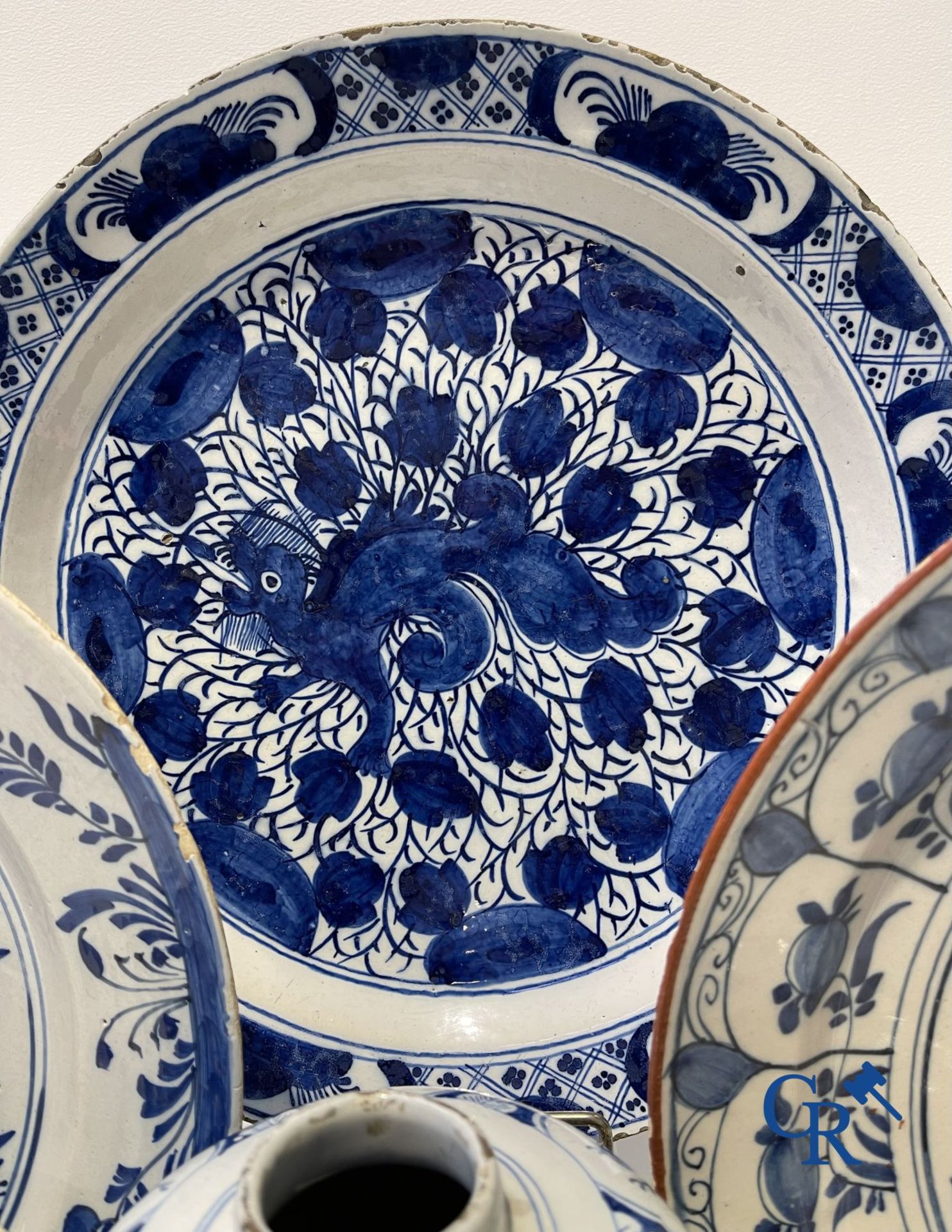 Delft: 10 pieces of 18 century Delft faience. - Image 11 of 19