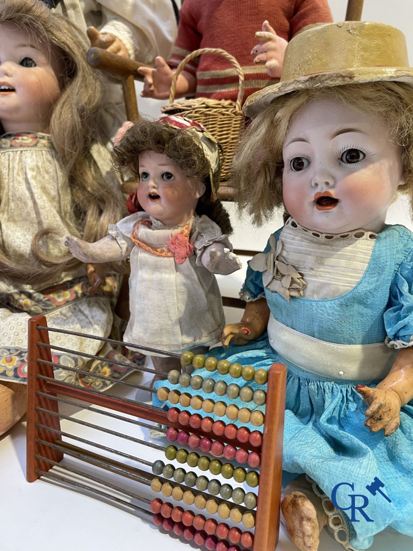 Toys: antique dolls: 5 German character dolls with porcelain head. - Image 9 of 15