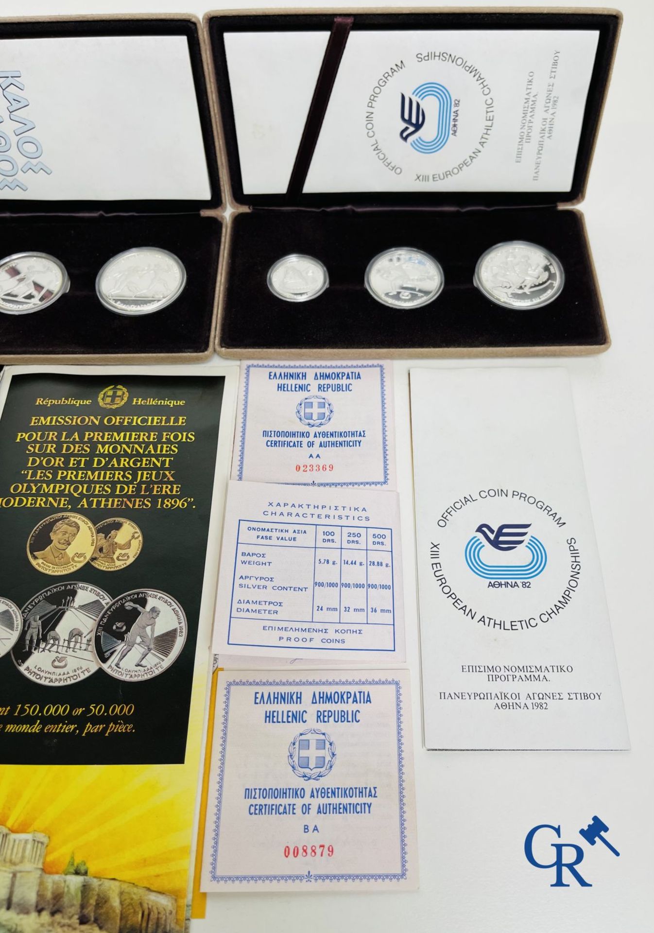 Silver coins: 9 silver coins Athens 1982. - Bild 2 aus 8