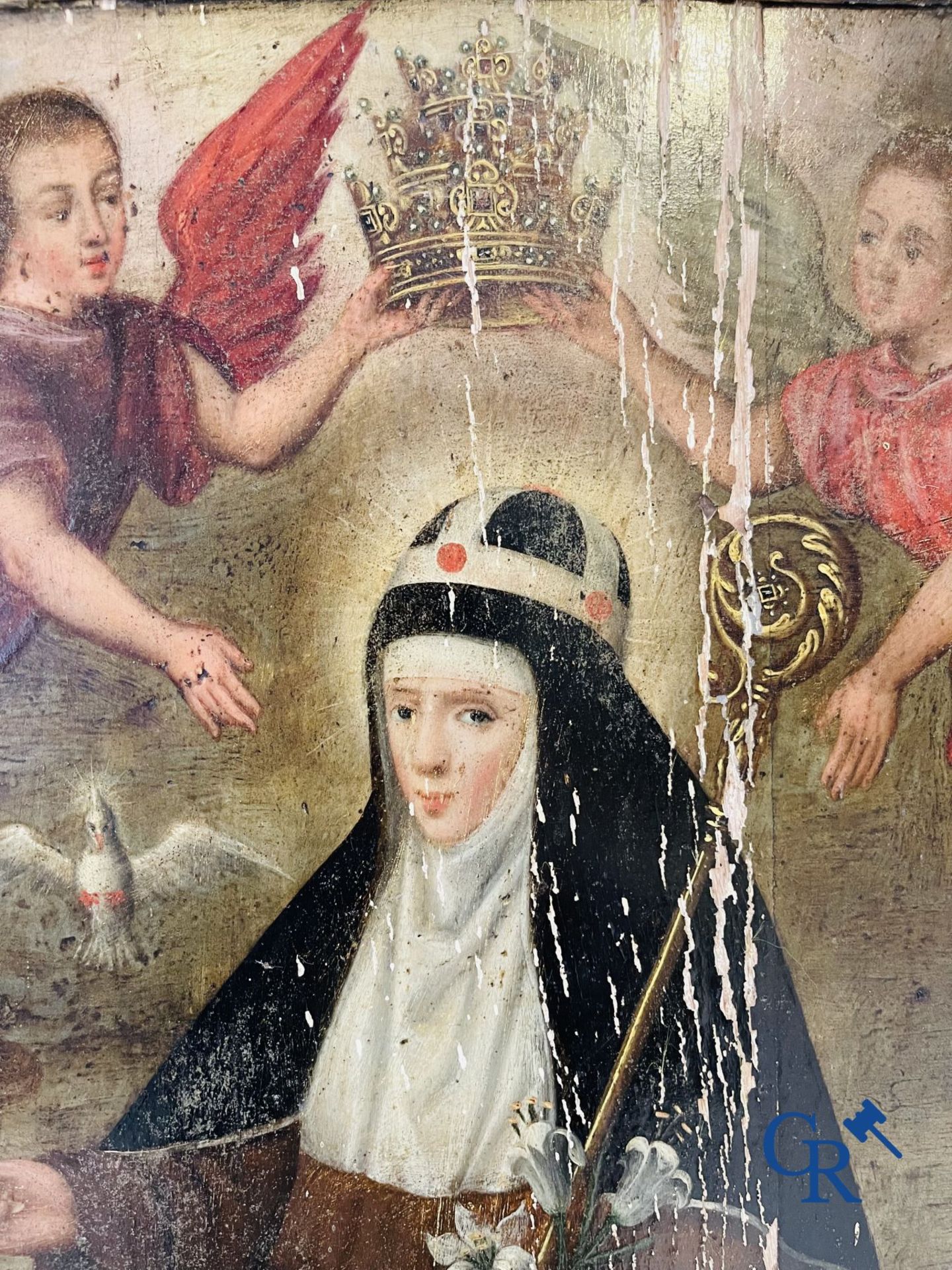 Painting. 17th century Religious painting.  S. Catherina-De-Swetta Filia-S.Birgitta. - Bild 2 aus 20