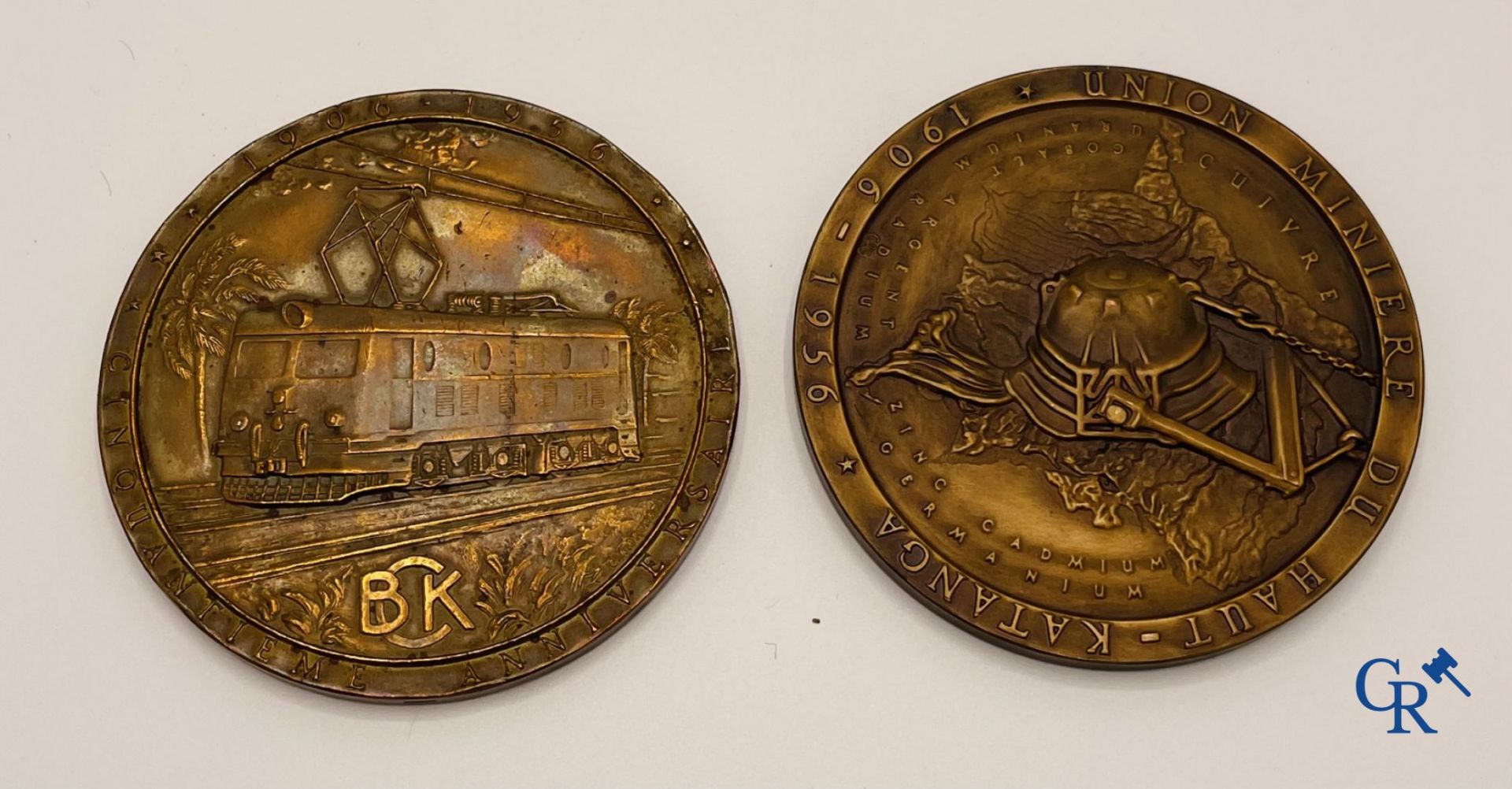 Medals: Belgian Congo: 4 bronze medals. - Image 3 of 6