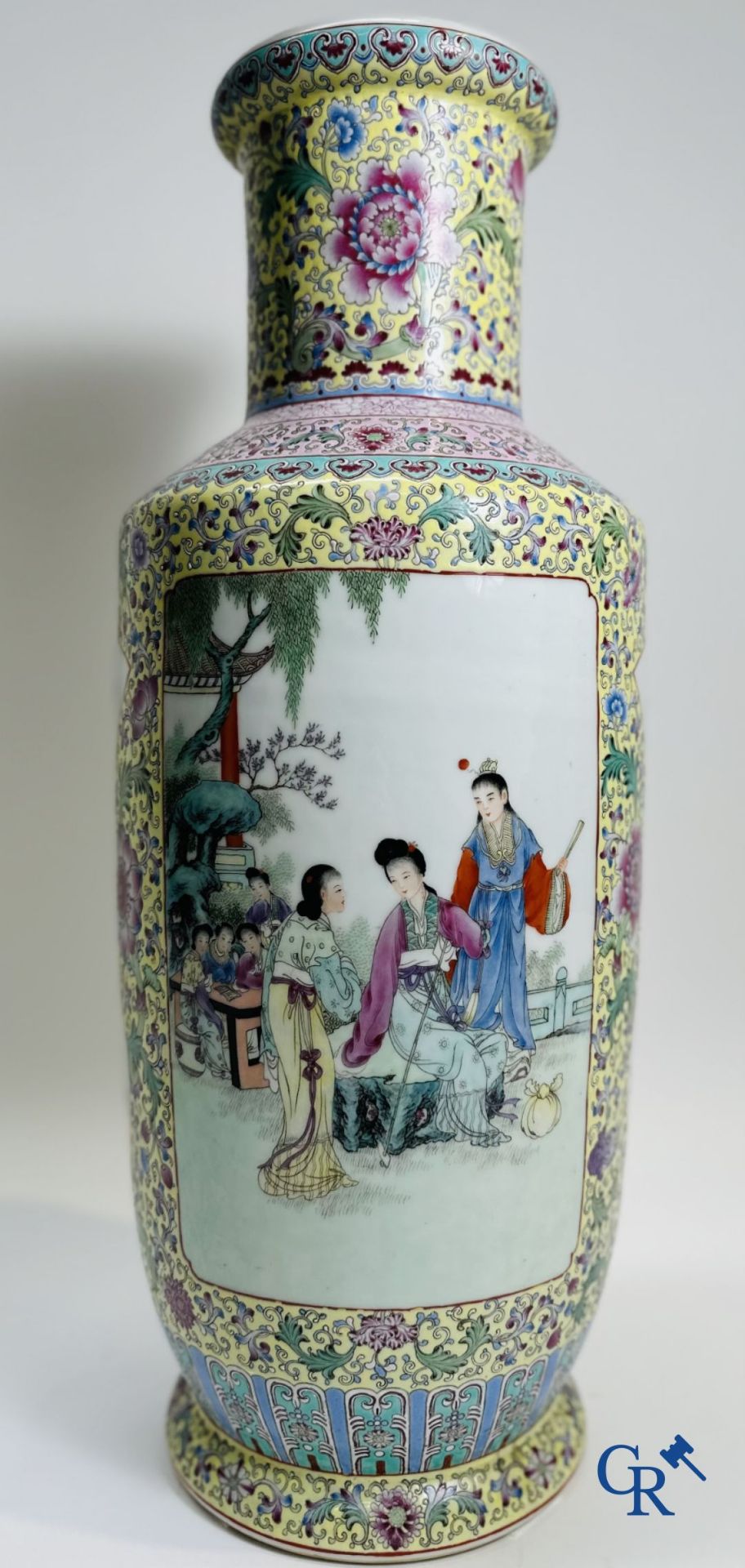 Chinese Porcelain: Large Chinese vase with a double decor. 20th century. - Image 3 of 17