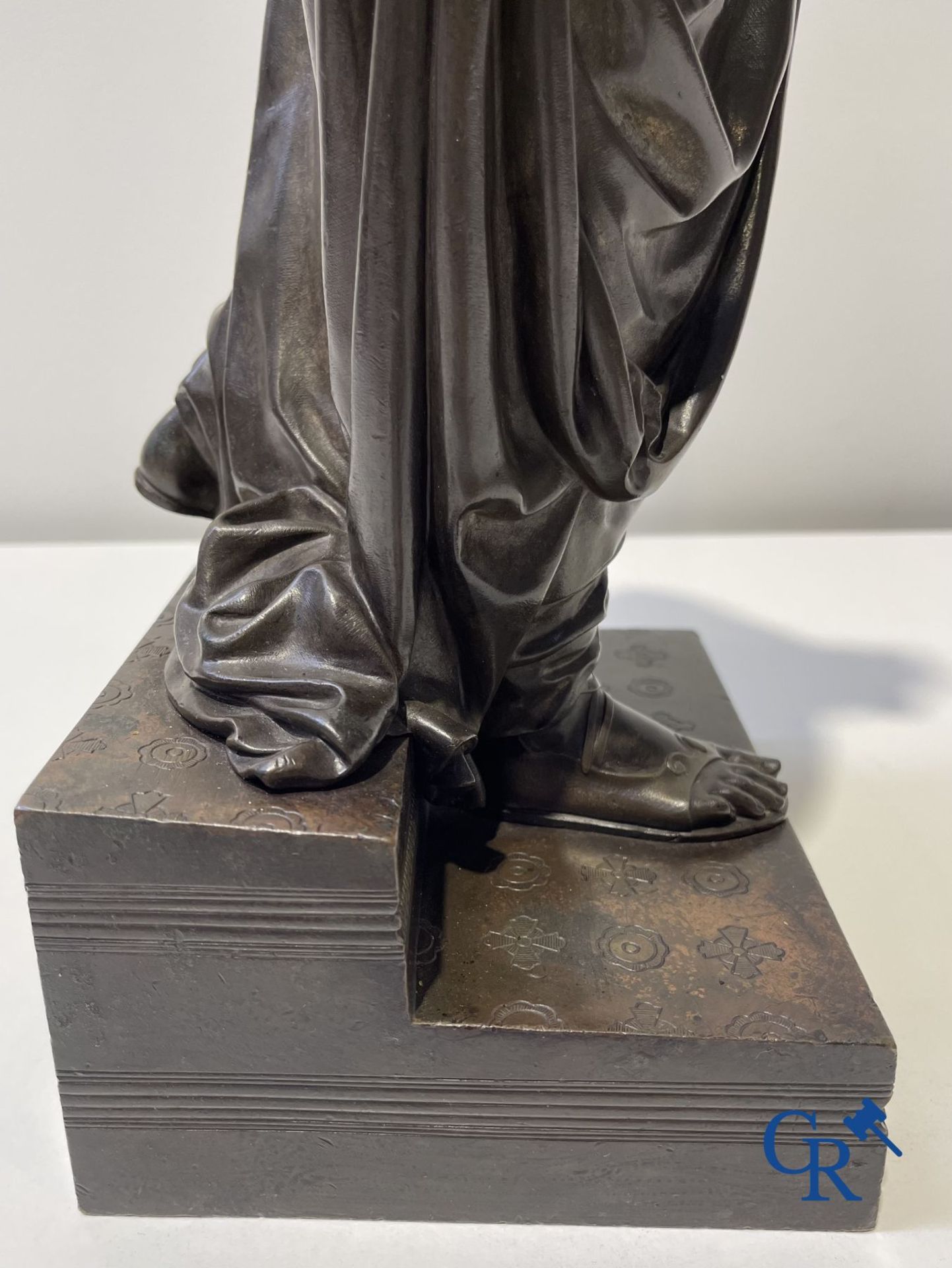 Henry Etienne Dumaige (1830-1888) Salomé, bronze statue with oriental representation. 19th century. - Image 9 of 11