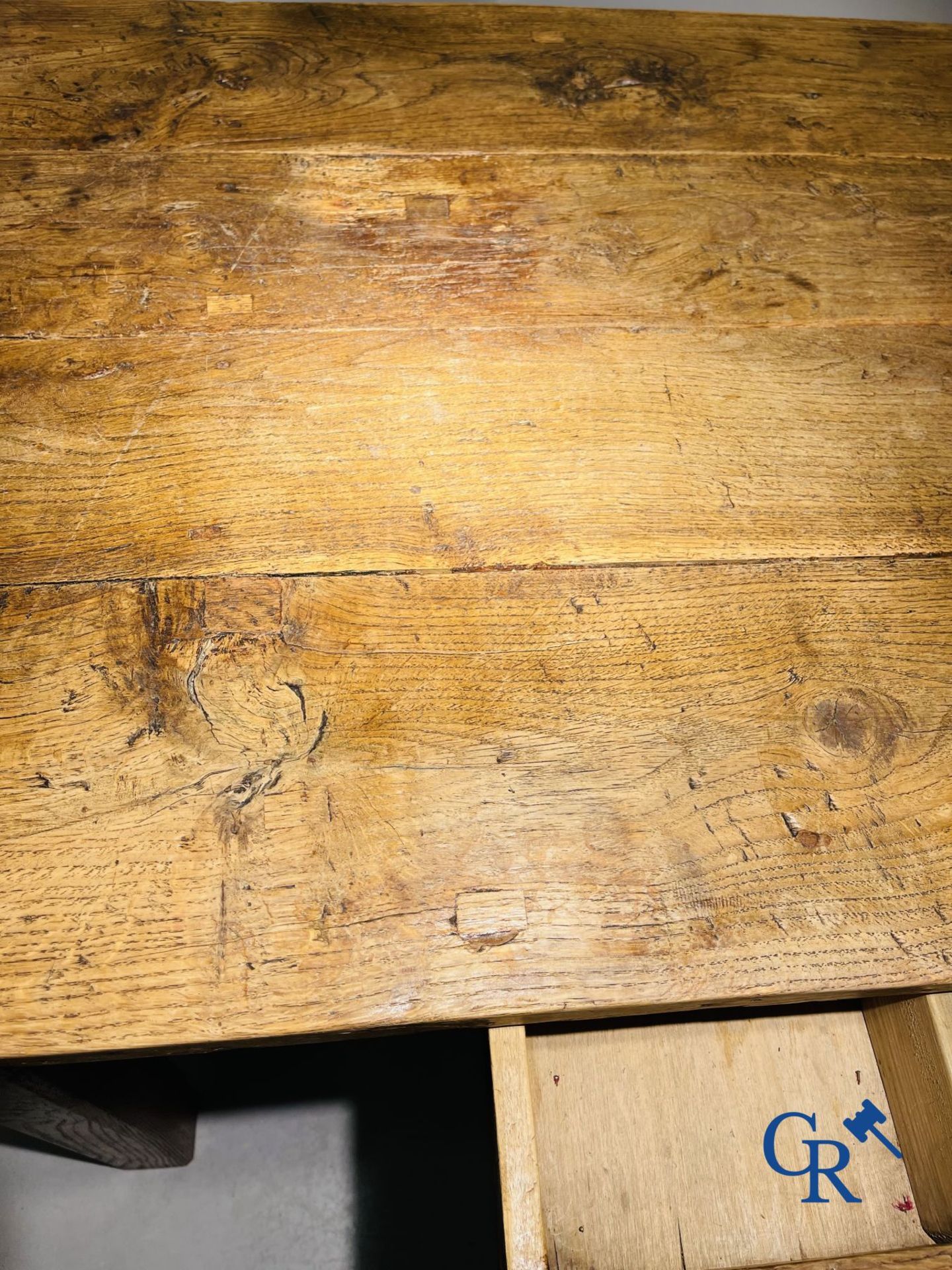 Large table in oak. 18th century. - Image 10 of 19