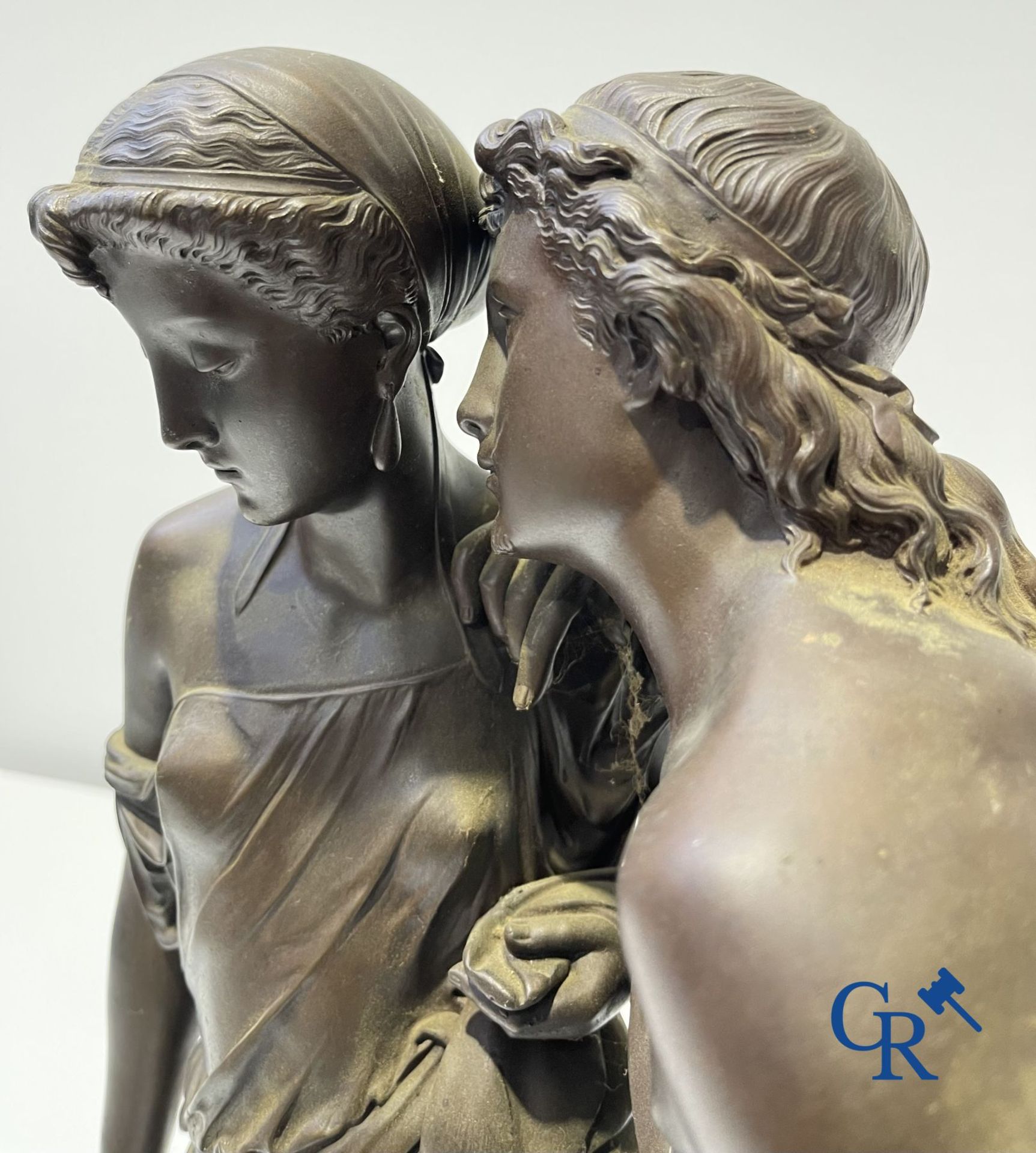 2 Bronze sculptures. Leon Grégoire and Leon Pilet "Allégorie de la fidélité". 19th century. - Image 21 of 21
