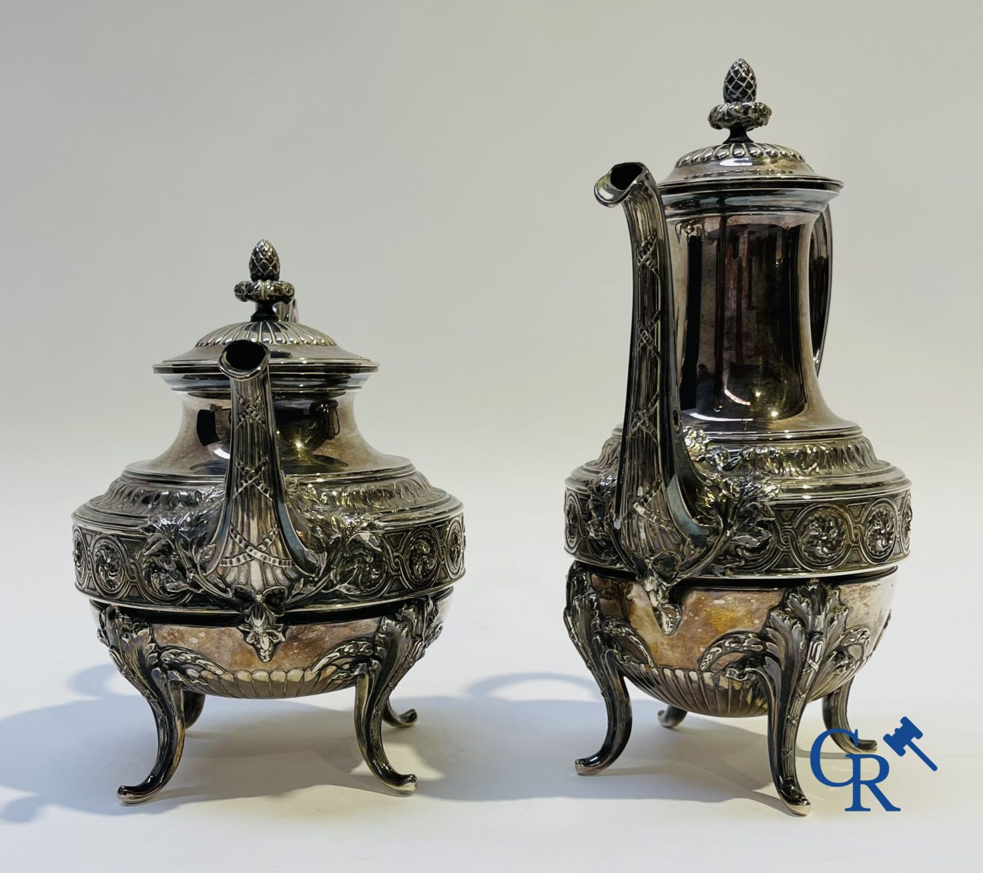 Silver: Alphonse Debain. Coffee/tea set in silver. - Bild 7 aus 10