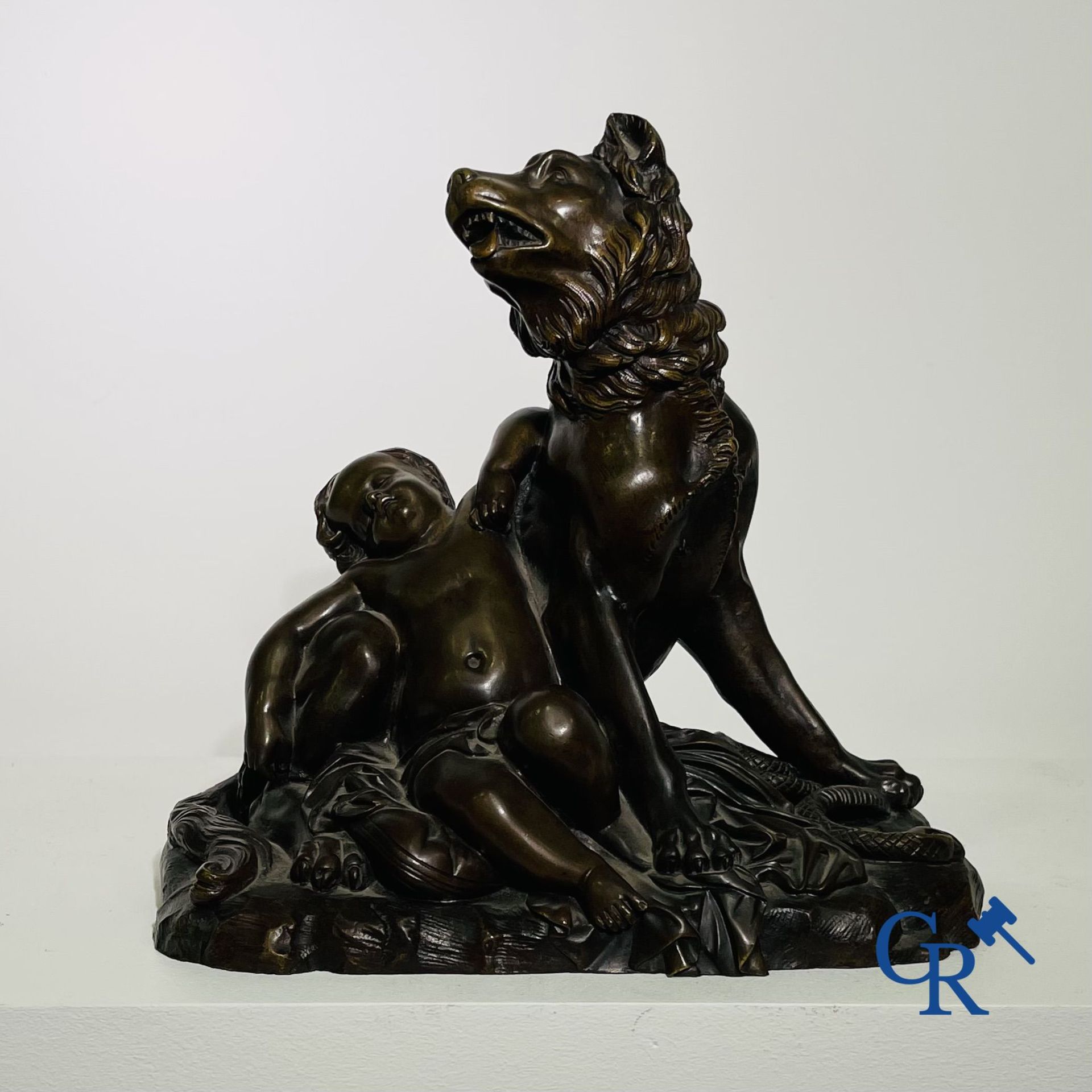 James Pradier: Bronze statue with mythological representation. - Image 2 of 12