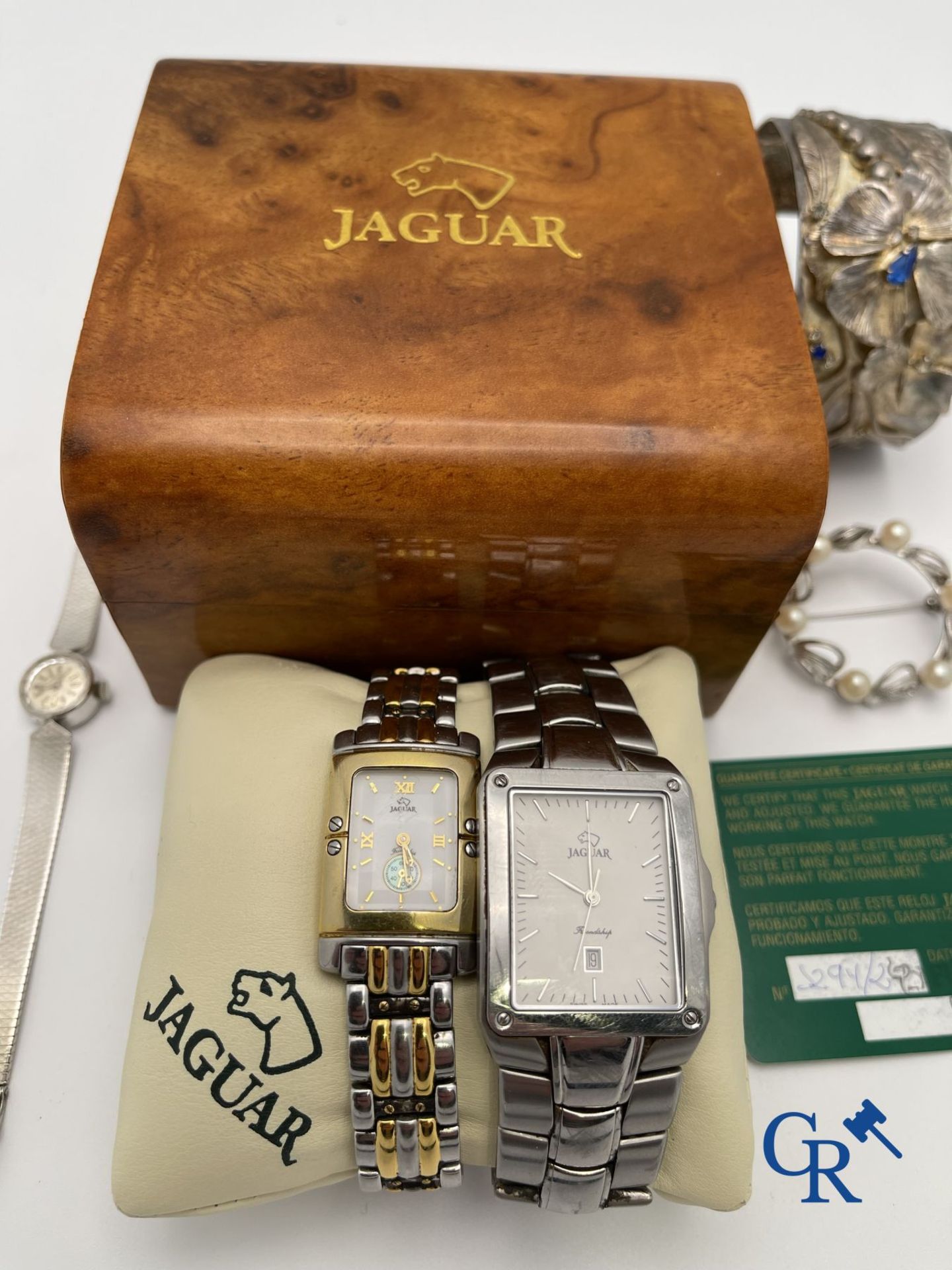 Jewellery/Watches: A ladies watch and a ring in white gold 18K (750°/00), 2 wristwatches Jaguar and  - Image 5 of 11