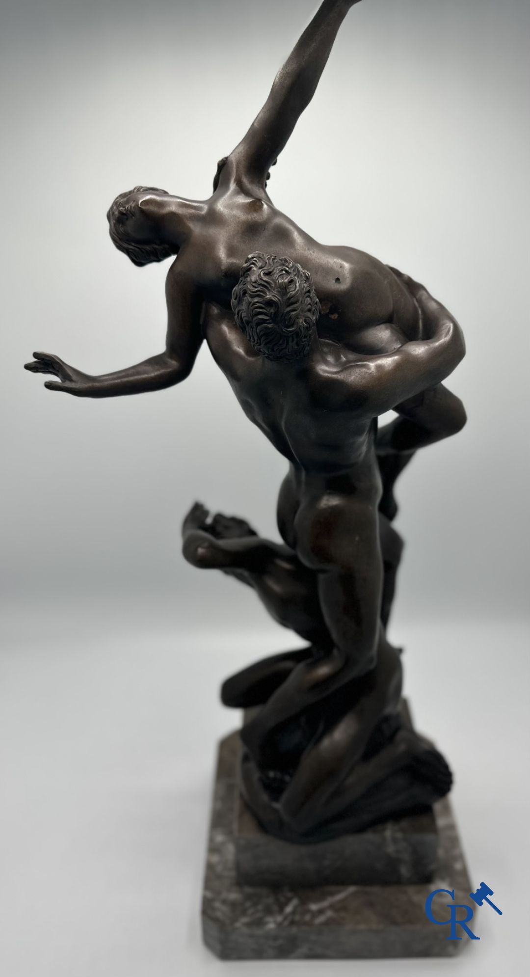 Bronze statue of the Abduction of the Sabine Women after Giambologna. 20th century. - Image 7 of 11