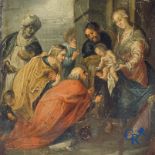 Sébastien Franck or Vrancx. (Antwerp 1573 - 1647) Old attribution to. The worship of the wise men. O