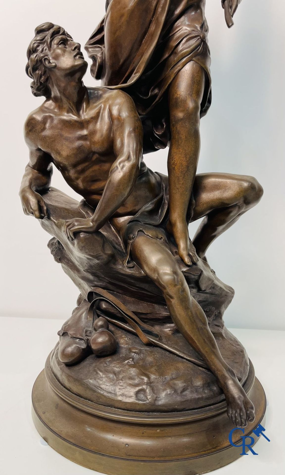 Emile Louis Picault: (Paris 1833 - 1915) Bronze sculpture. Le Génie du Progrès. - Image 6 of 17