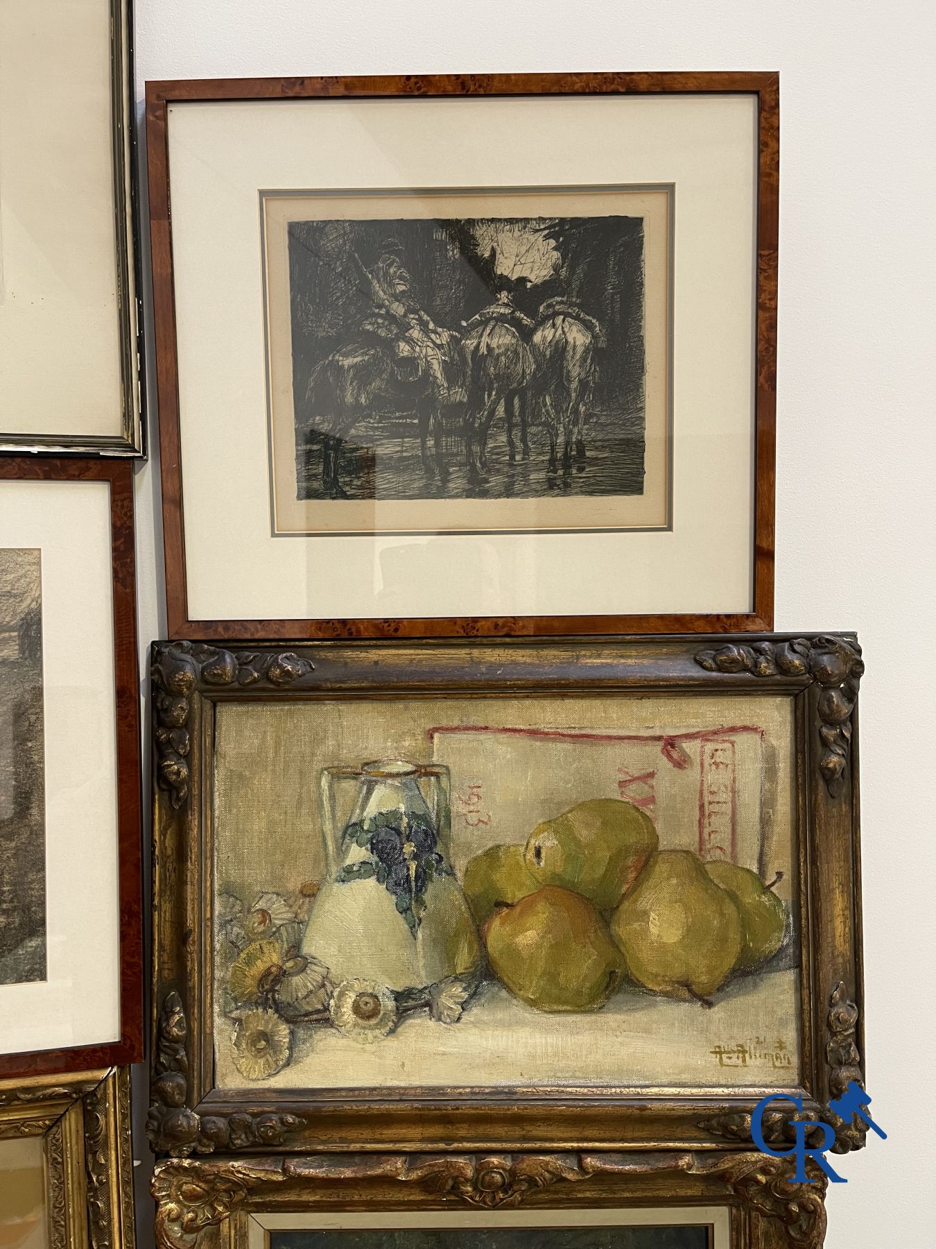 Large lot of various paintings, pen drawings, watercolours, charcoal drawings and others. - Image 6 of 20