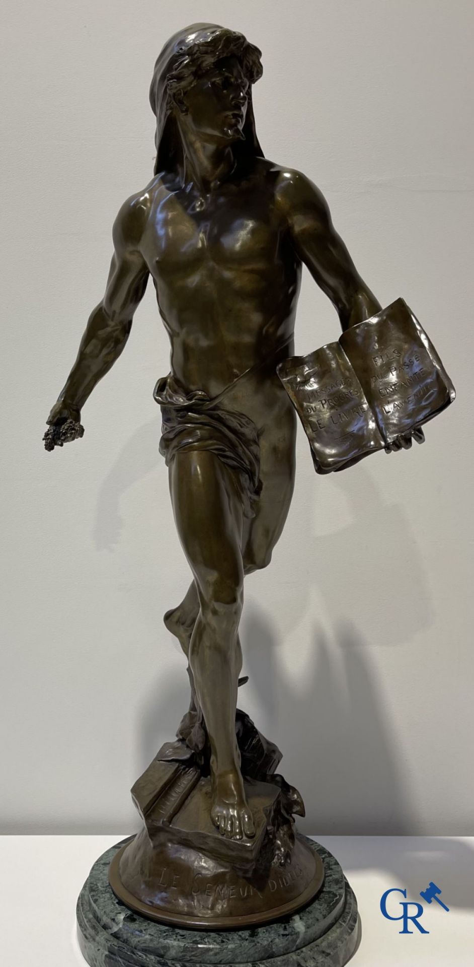 Emile Louis Picault (1833-1915) Large bronze statue "Le Semeur d'idées"
Foundry stamp Collin & Cie P - Bild 4 aus 16