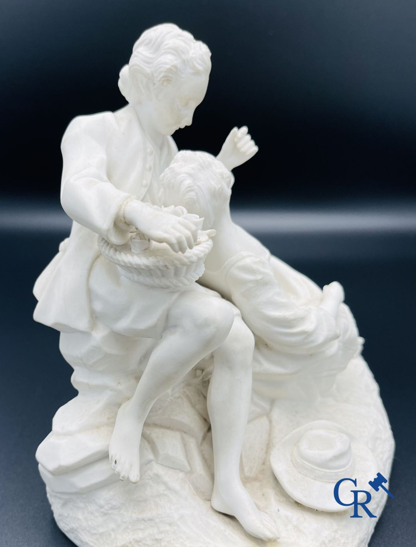 Sèvres: Biscuit group in Sèvres porcelain. late 18th century. - Image 9 of 9