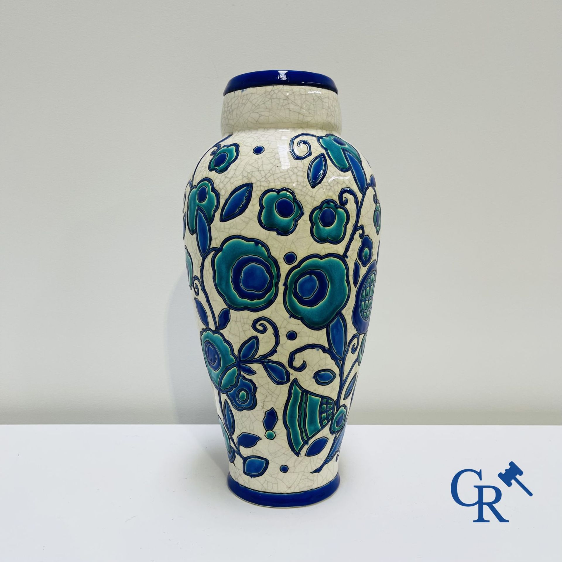 Art Deco: Boch La Louvière - Charles Catteau: Art Deco vase. - Image 3 of 5