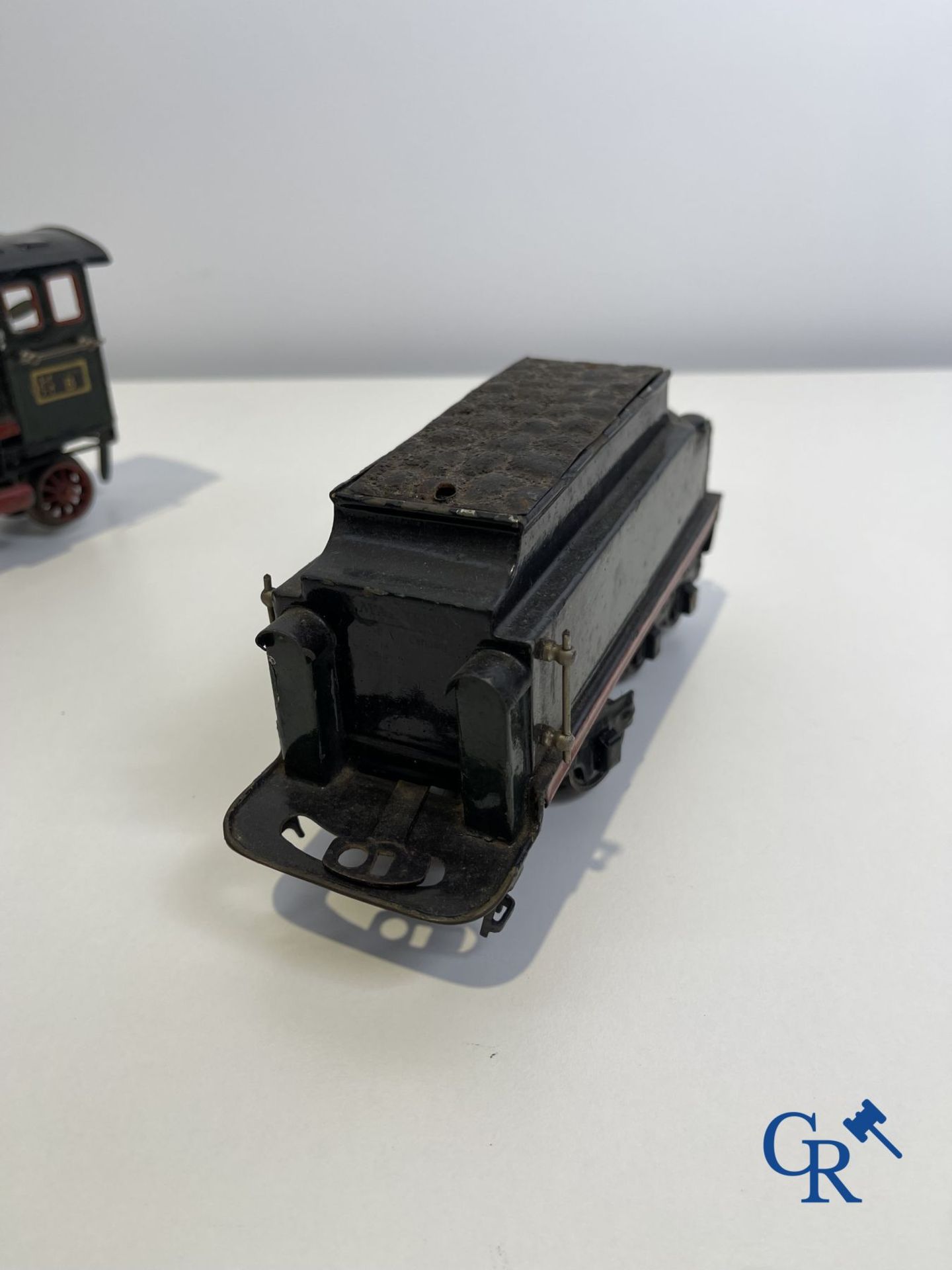 Old toys: Märklin, Locomotive with towing tender and dining car.
About 1930. - Bild 16 aus 32