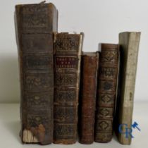 Early printed books: 5 interesting books with various themes. 17th-18th century.