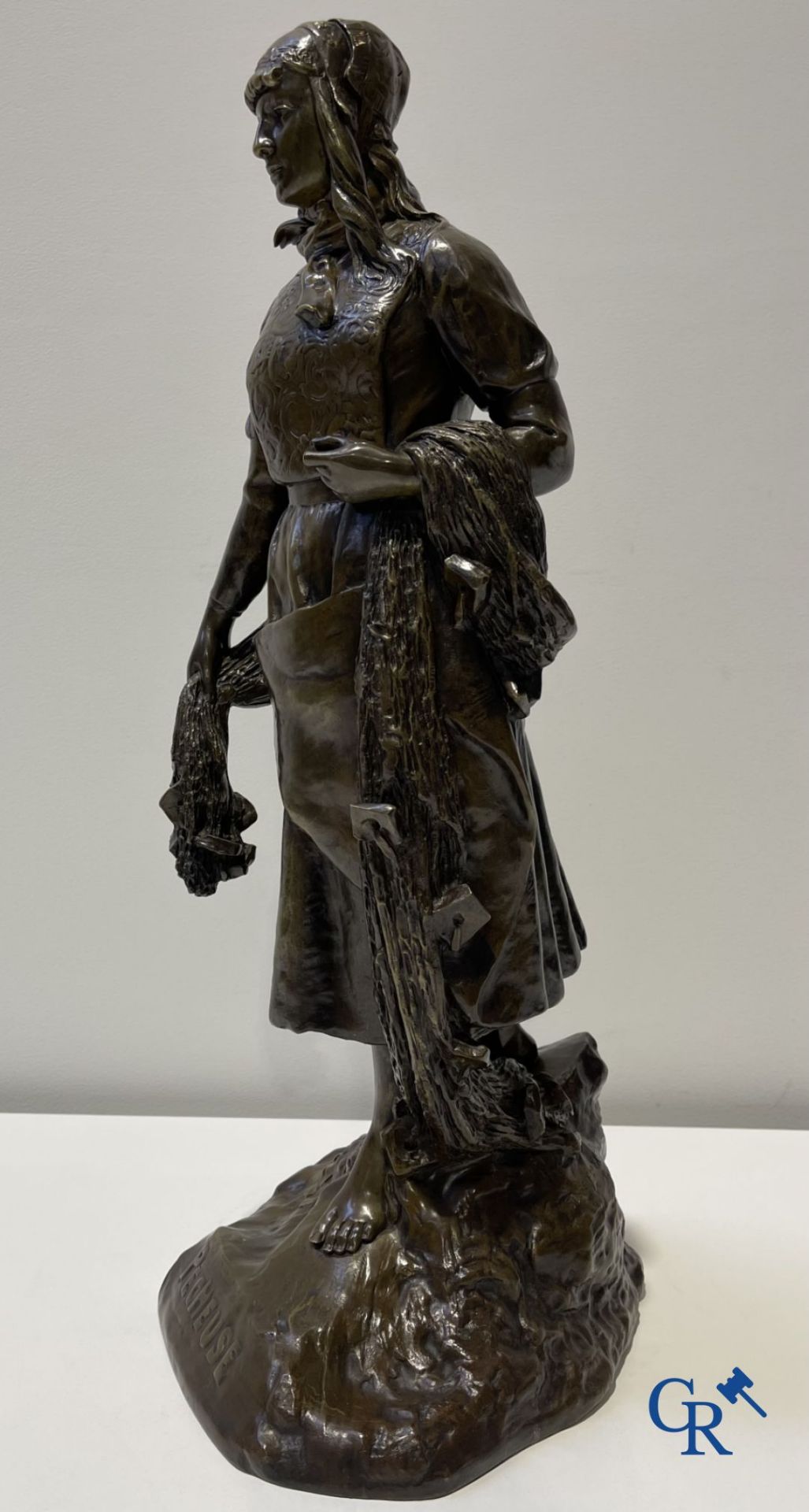 Alexandre-Mathurin Pêche (1872-1957) (*) Bronze sculpture. Pêcheuse. Susse Frères Editeurs Paris. - Image 5 of 9