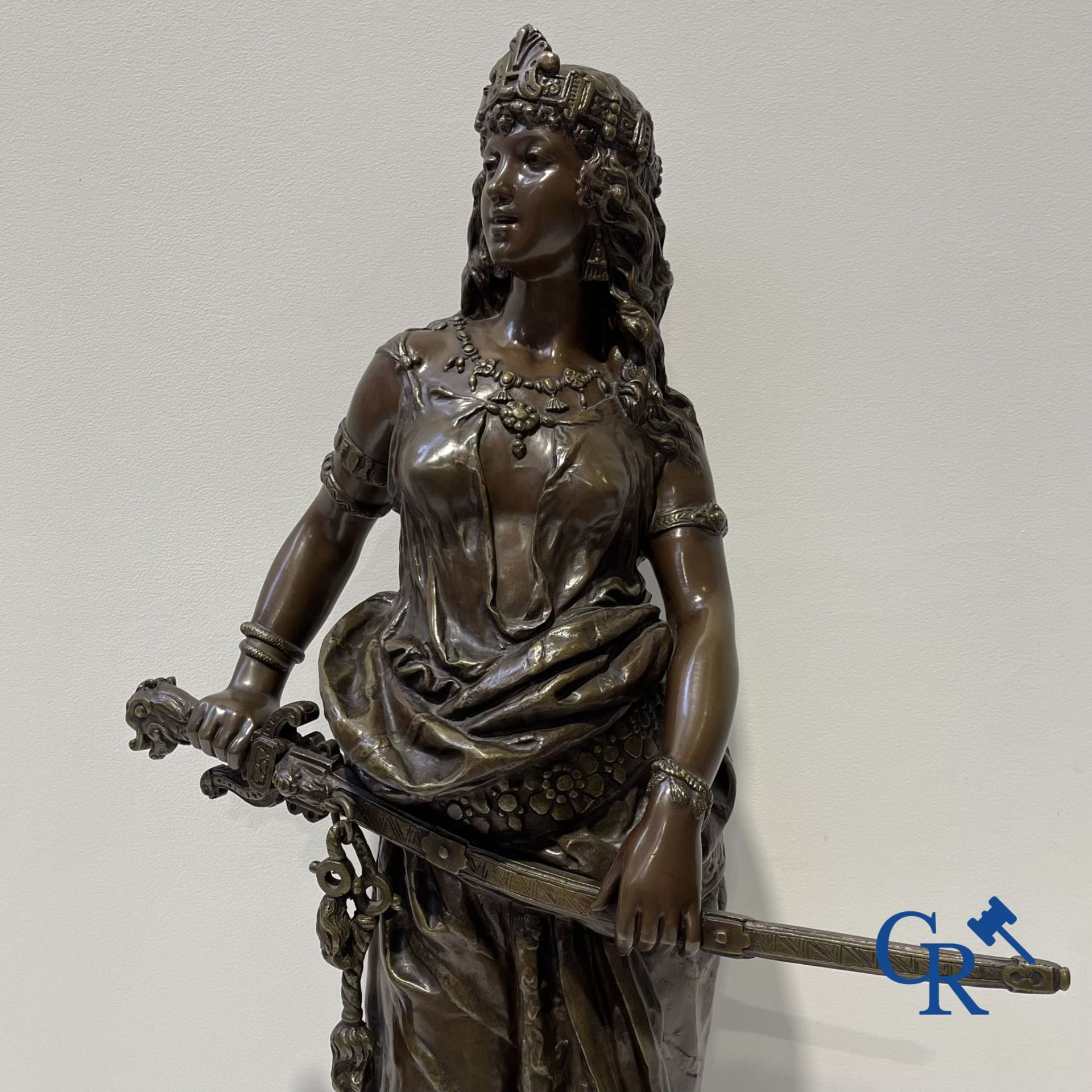 Charles Octave Levy (1840-1899) Salomé, bronze sculpture with an oriental representation. 19th centu - Image 2 of 11