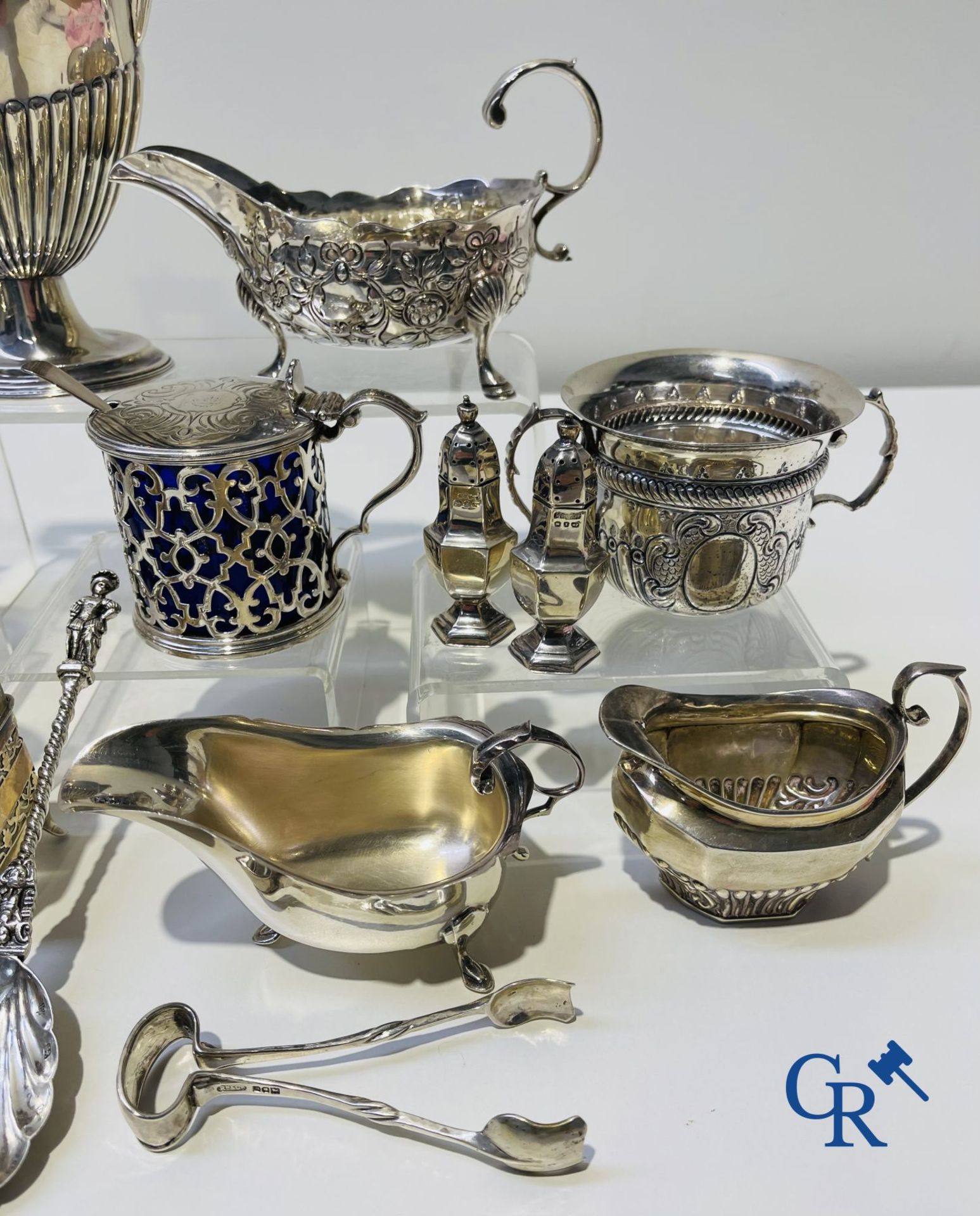 Silver: Important lot with various pieces of English silver. (various hallmarks) 19th-20th century. - Image 5 of 19