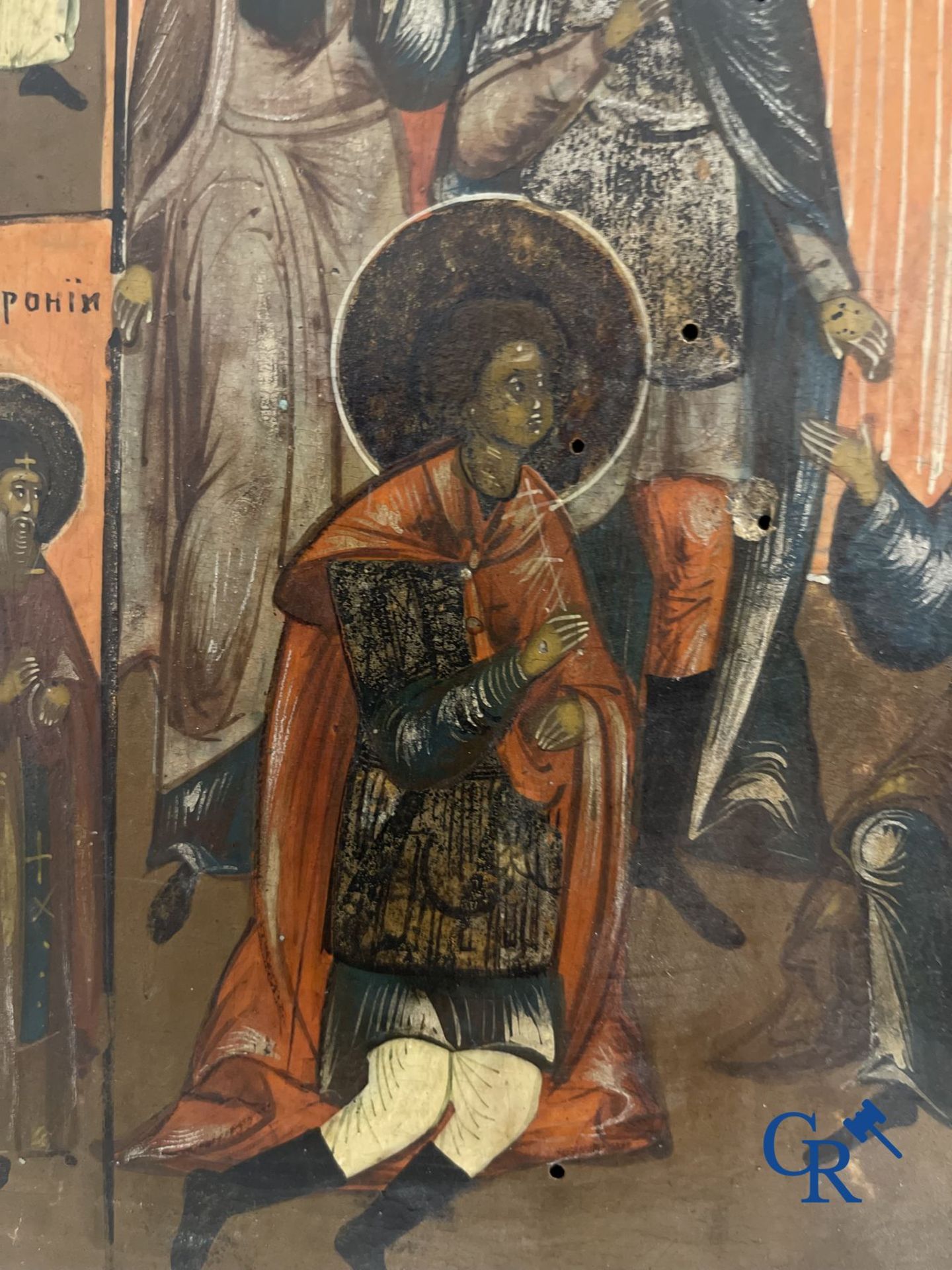 Icon: The nine martyrs of Cyzicus. 18th - 19th century. - Bild 5 aus 17