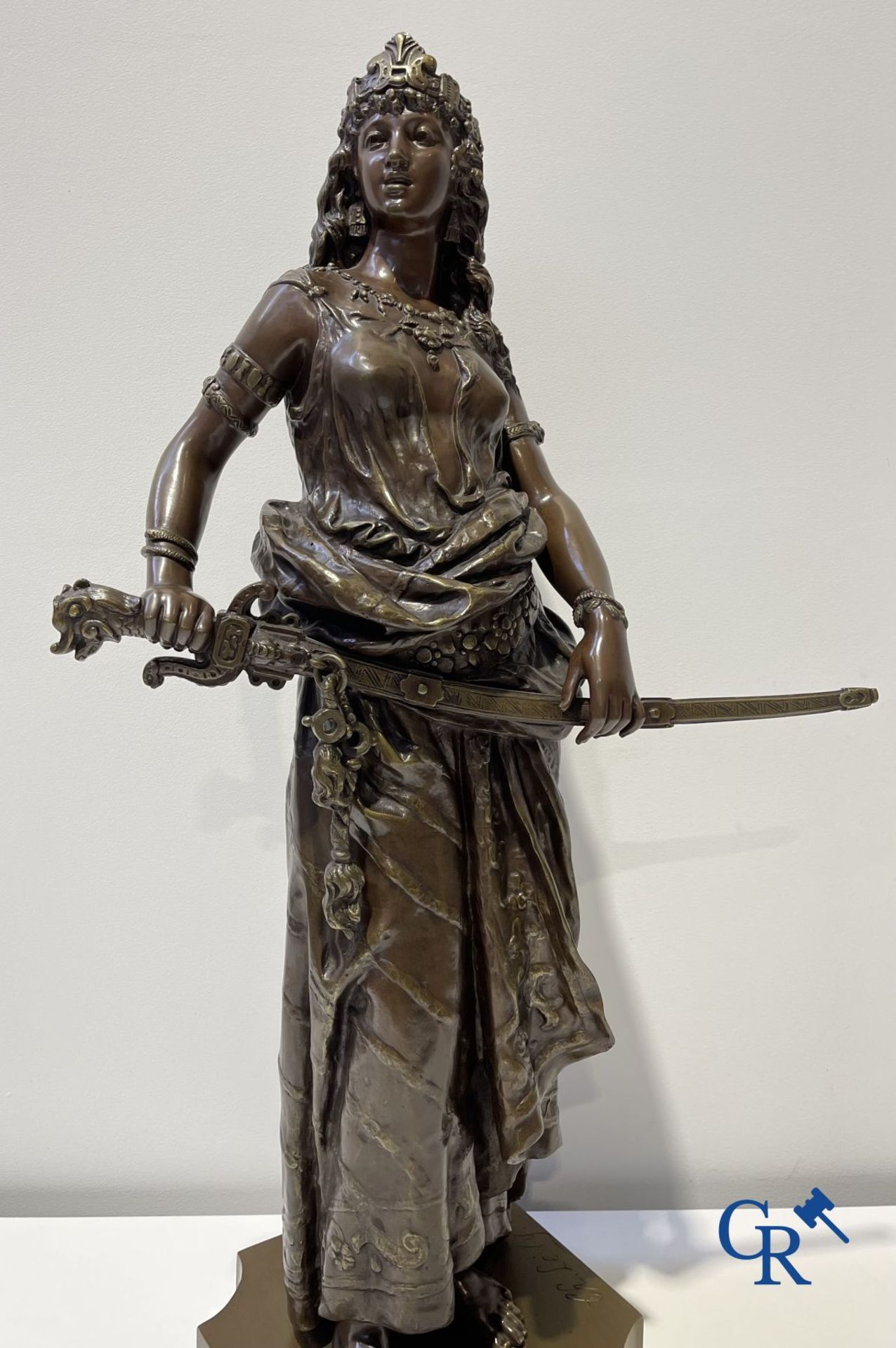 Charles Octave Levy (1840-1899) Salomé, bronze sculpture with an oriental representation. 19th centu - Image 3 of 11