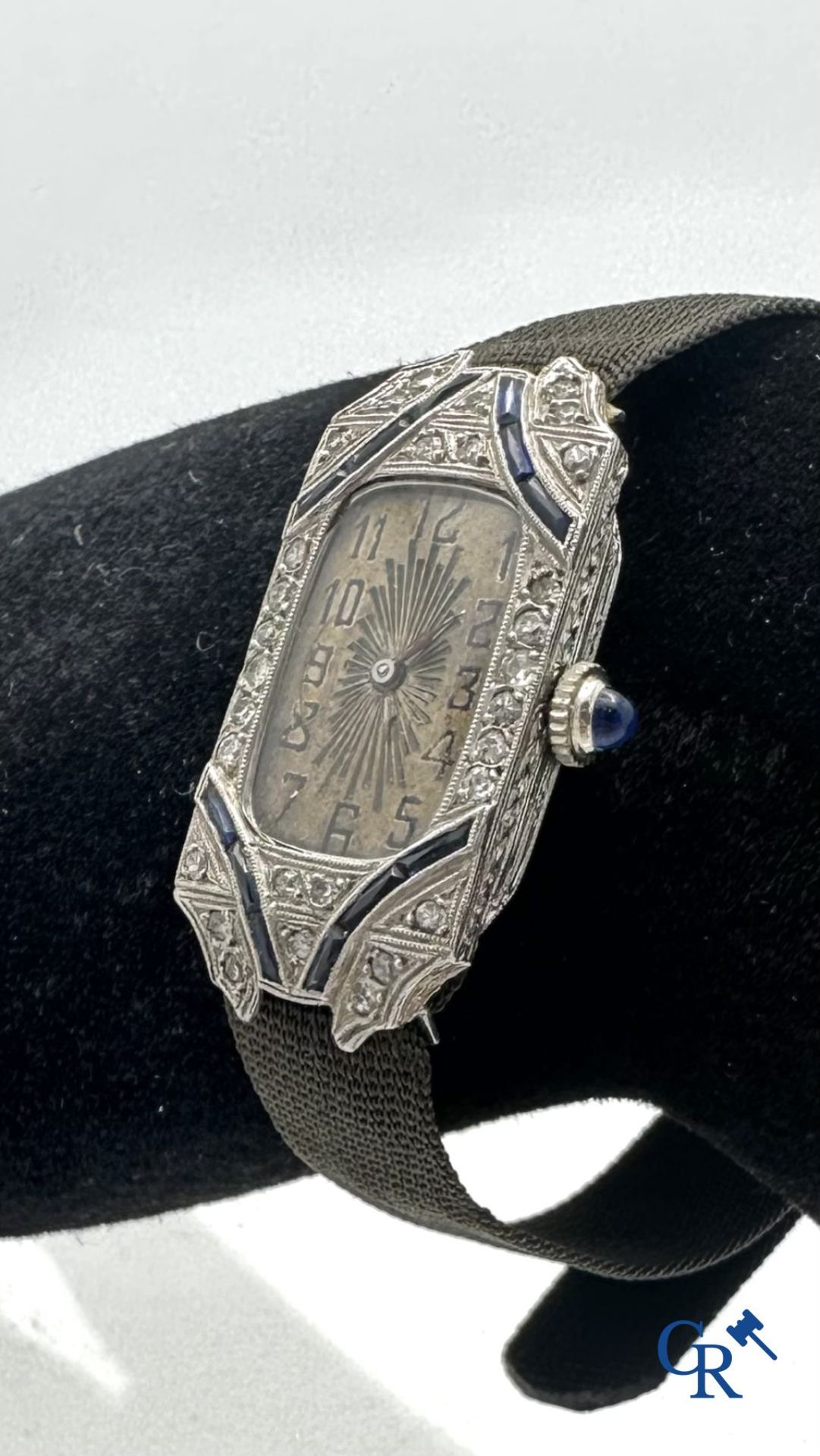 Jewellery - Watches: Art Deco ladies watch in Platinum. - Image 2 of 4