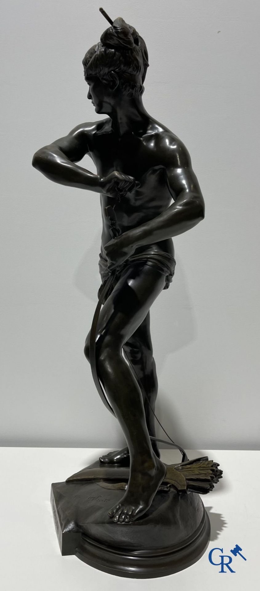 Henri Peinte (1845-1912) "Sarpedon" Large bronze statue. Signed H. Peinte. Foundry Siot Decauville f - Bild 6 aus 12