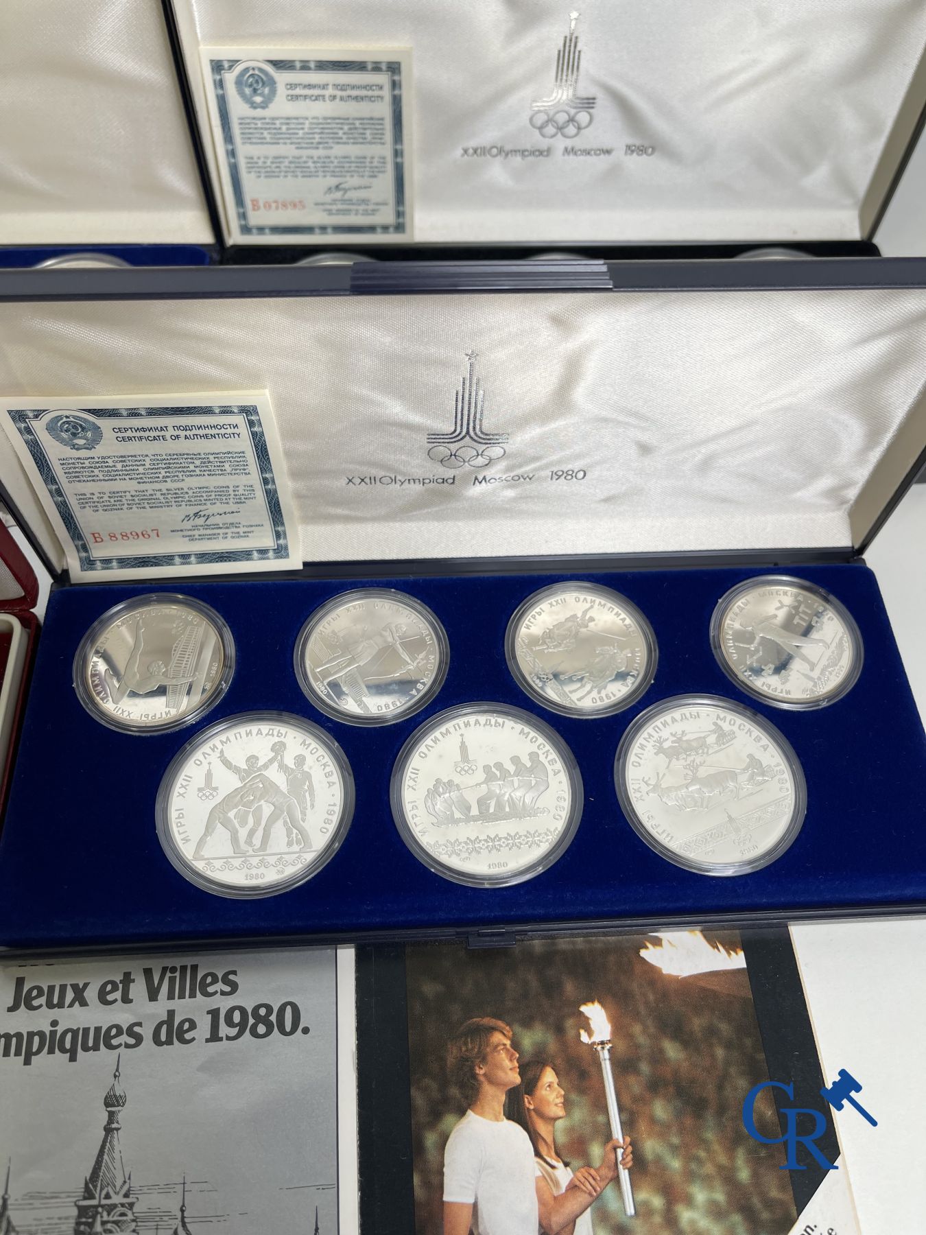 Silver coins: 6 boxes of 34 silver Rubles. "Monnaie Olympique Moscou 1980" - Bild 5 aus 6