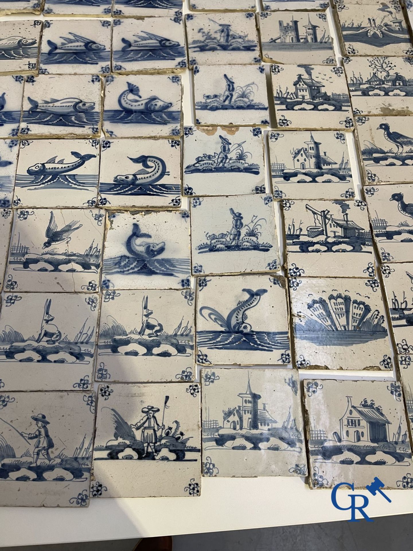 A large collection of various Delft tiles. 17th-18th century. - Image 19 of 23