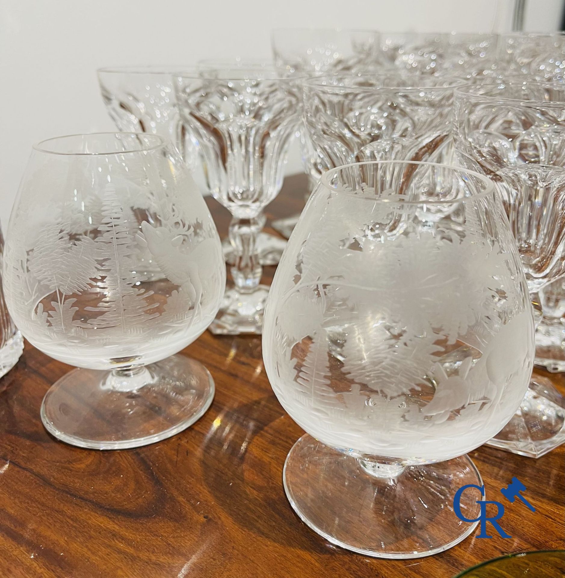 Large lot of glassware in crystal Val Saint Lambert and others. - Image 7 of 10