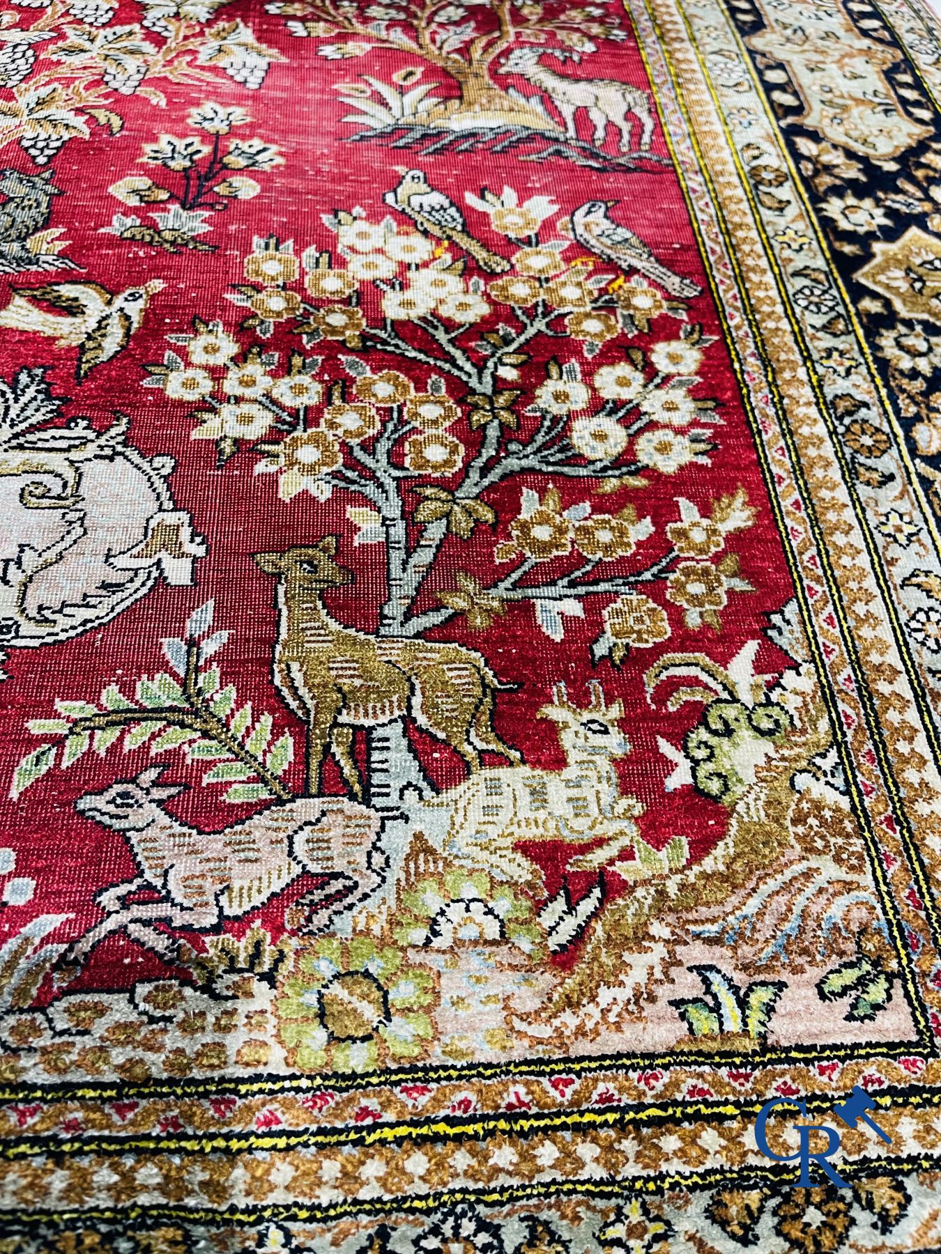 Oriental carpets: Ghoum. 2 Oriental carpets in silk. - Image 10 of 22