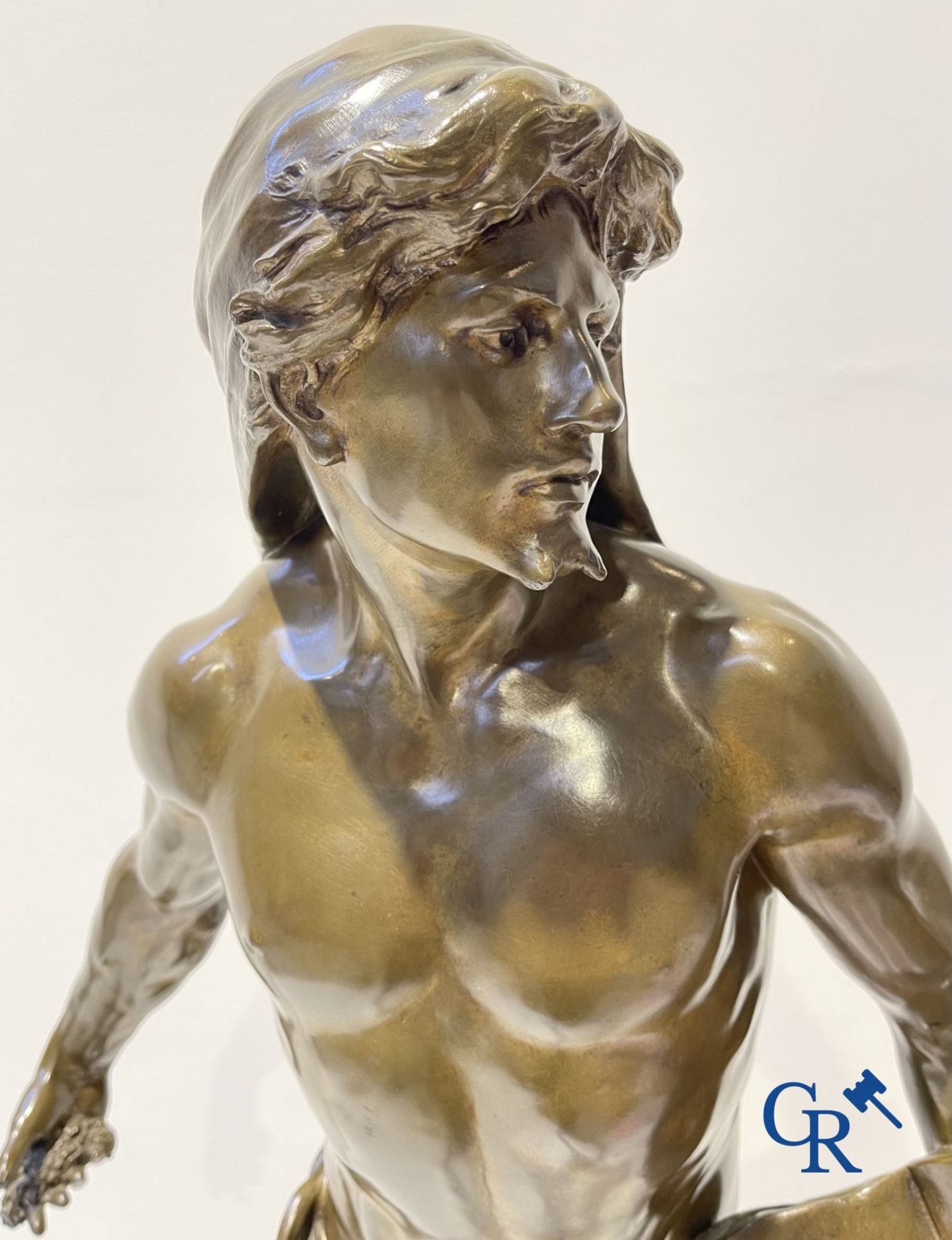 Emile Louis Picault (1833-1915) Large bronze statue "Le Semeur d'idées"
Foundry stamp Collin & Cie P - Image 3 of 16