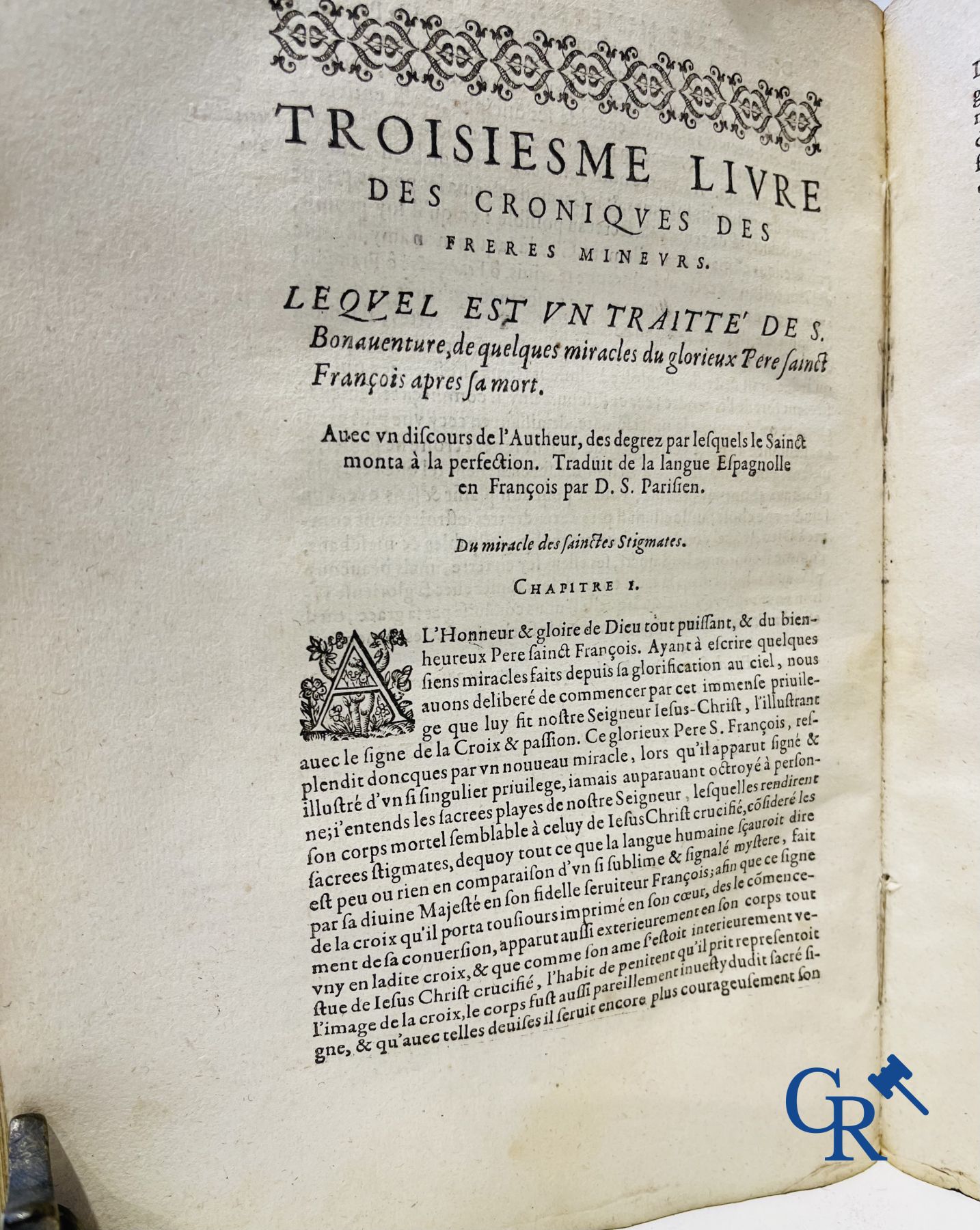 Early Printed Books: Marcos de Lisboa, Chronique et institution de l'ordre du Père S. François, Pari - Image 11 of 19