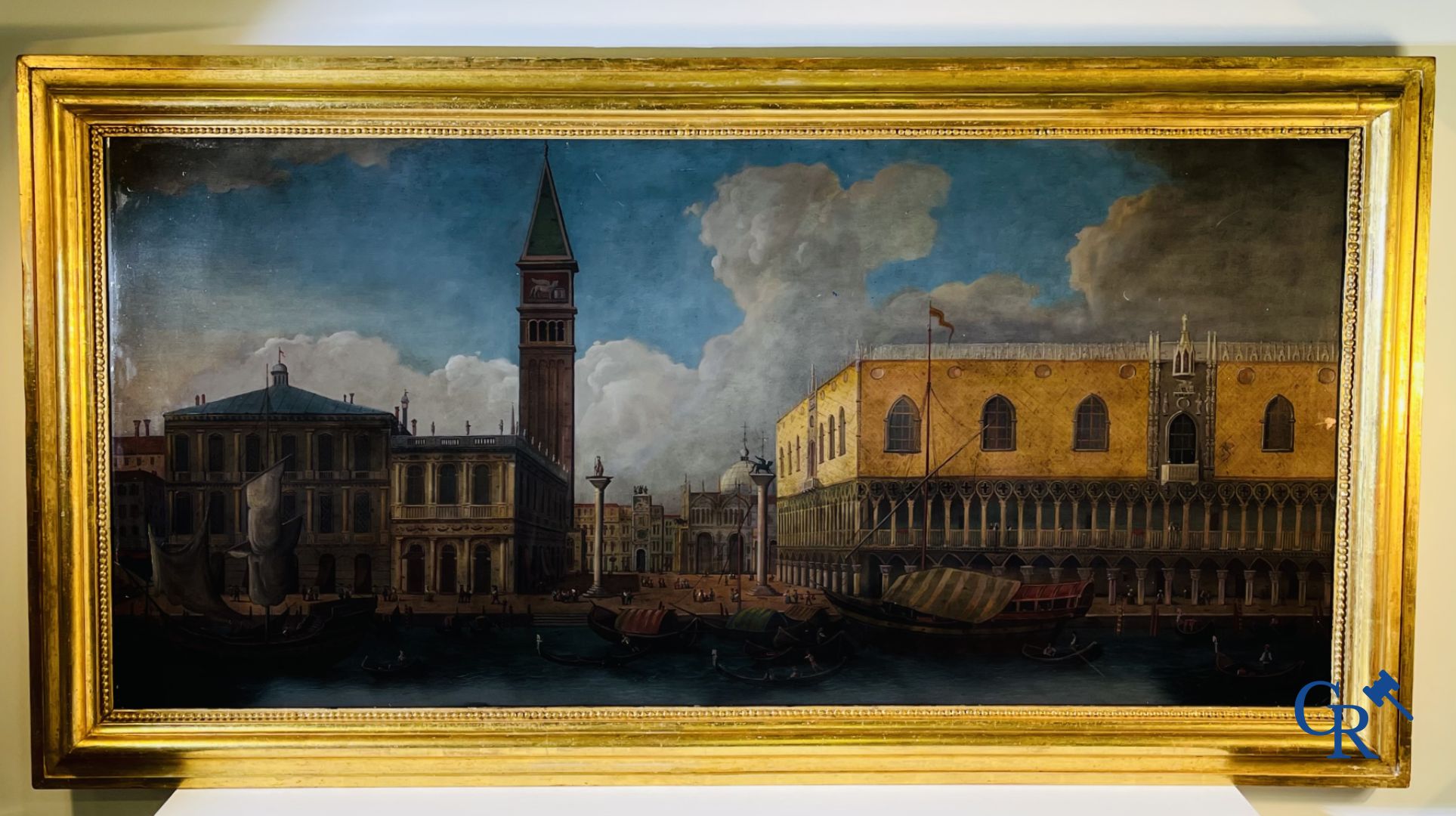 Painting: Carlo Canella (Verona 1800 - Milan 1879) View of St. Mark's Square in Venice.  - Image 3 of 11