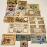 Coins, banknotes: Large lot of French banknotes.