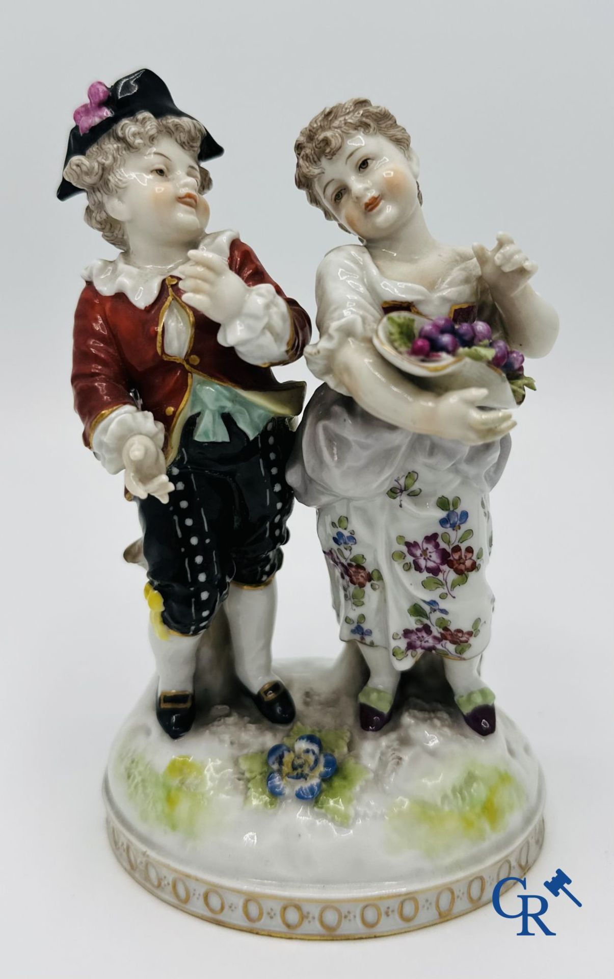 German porcelain. 2 Groups in German porcelain. 19th century. - Bild 4 aus 8