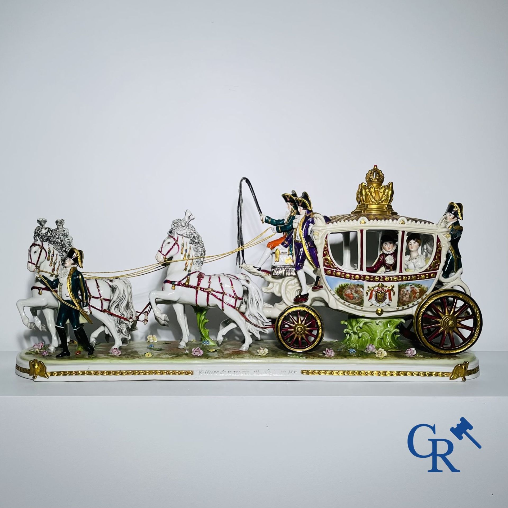 Porcelain: Saxony: "Voiture de mariage de Napoléon 1er".