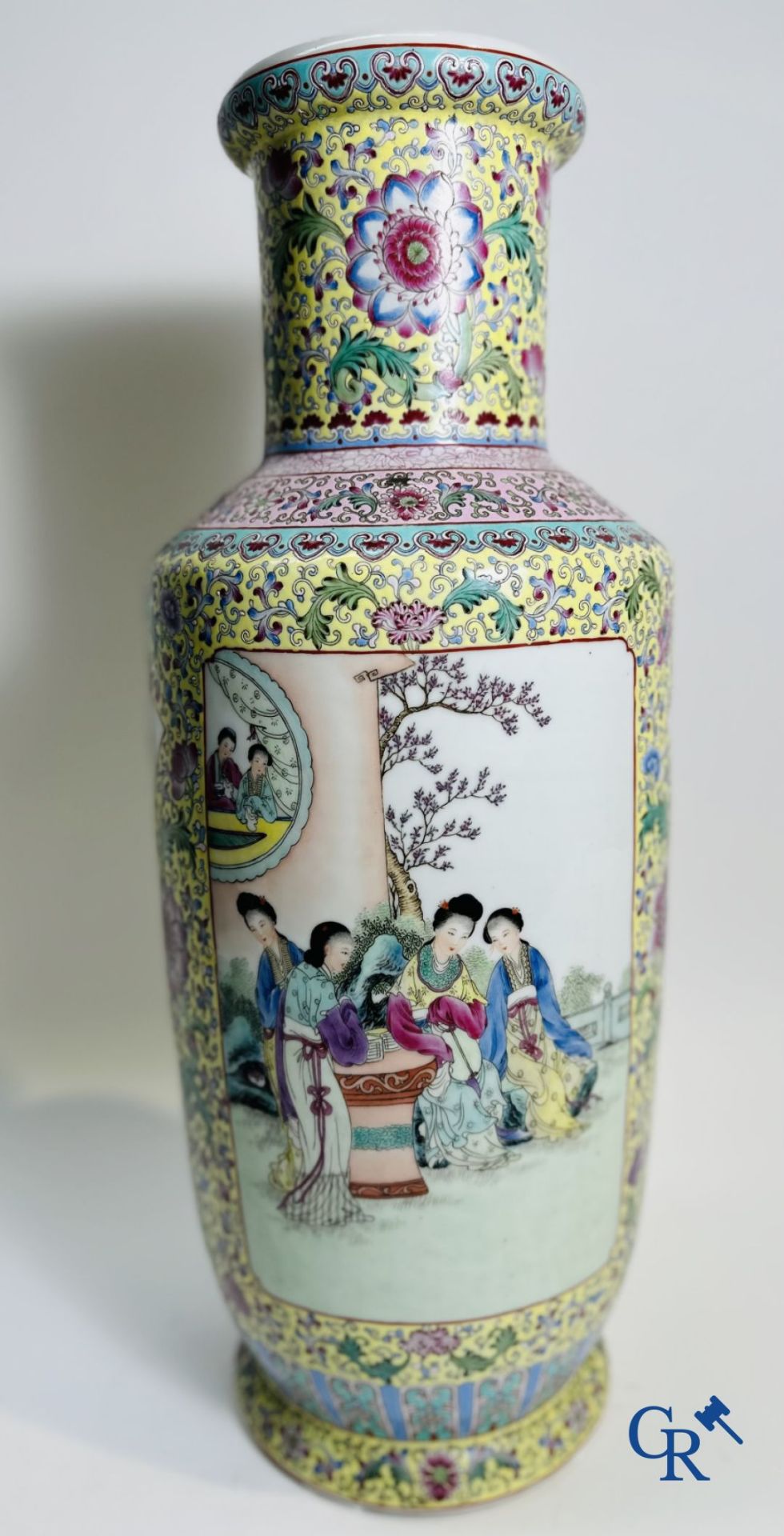 Chinese Porcelain: Large Chinese vase with a double decor. 20th century. - Image 14 of 17