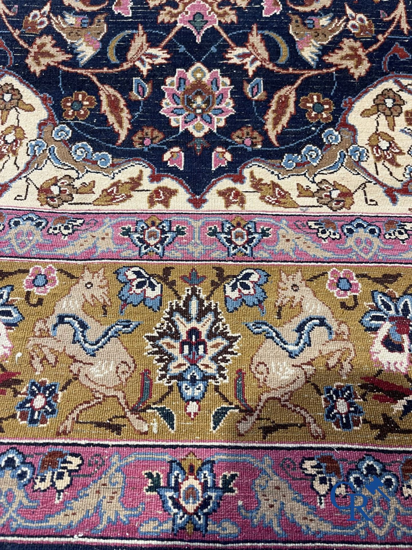 Oriental carpets: Isfahan, Iran. Large hand-knotted Persian carpet. - Image 10 of 11