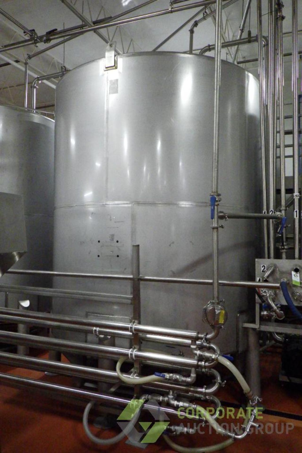 ~4500 US Gallon / 16500 L Stainless Steel Relish tank, Single Wall, 104" Dia. x 120" H, cone bot - Image 3 of 20