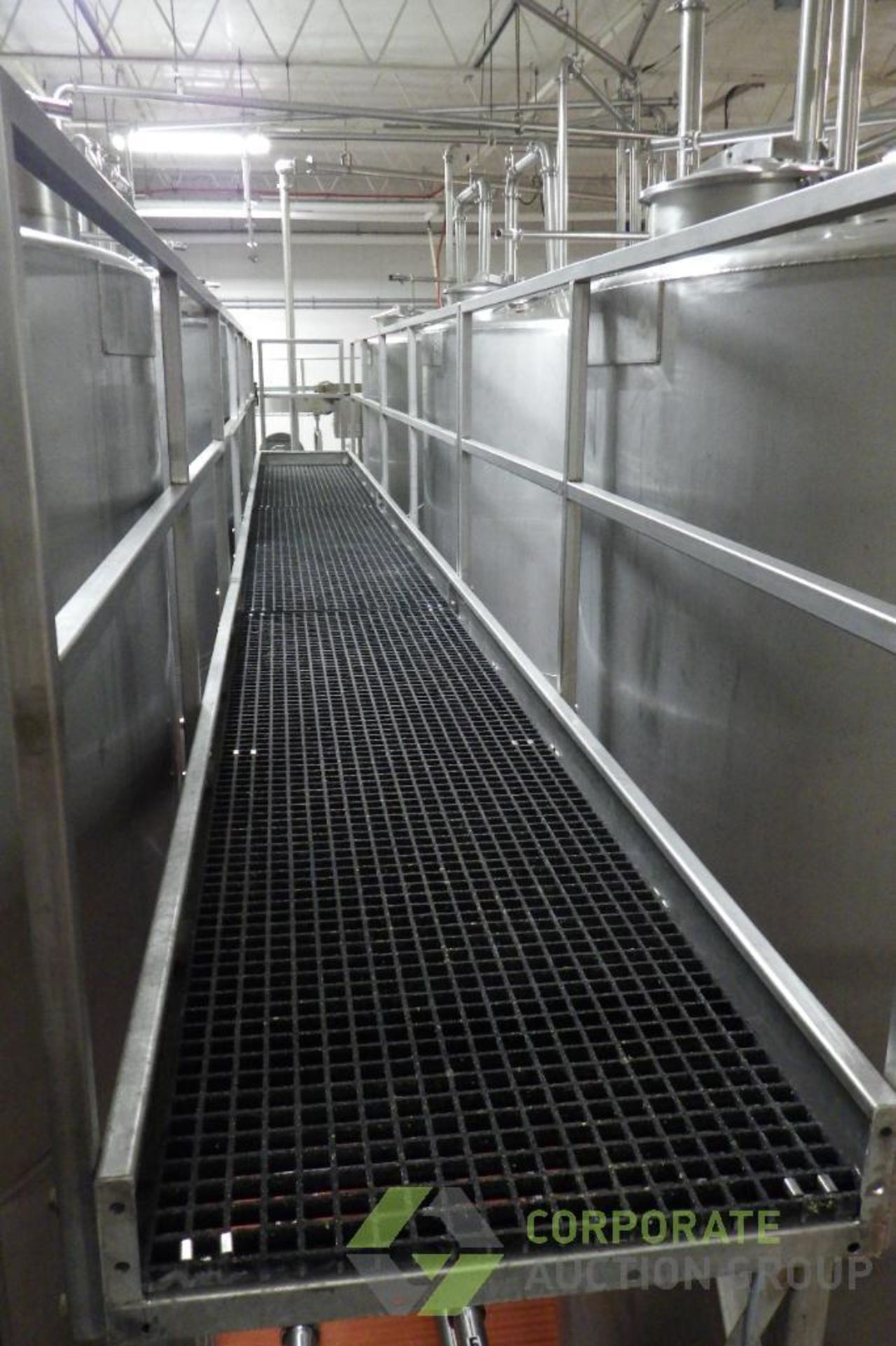 SS mezzanine, 32' L x 36" W x 108" H, bolted together, w/ stairs - Image 10 of 16