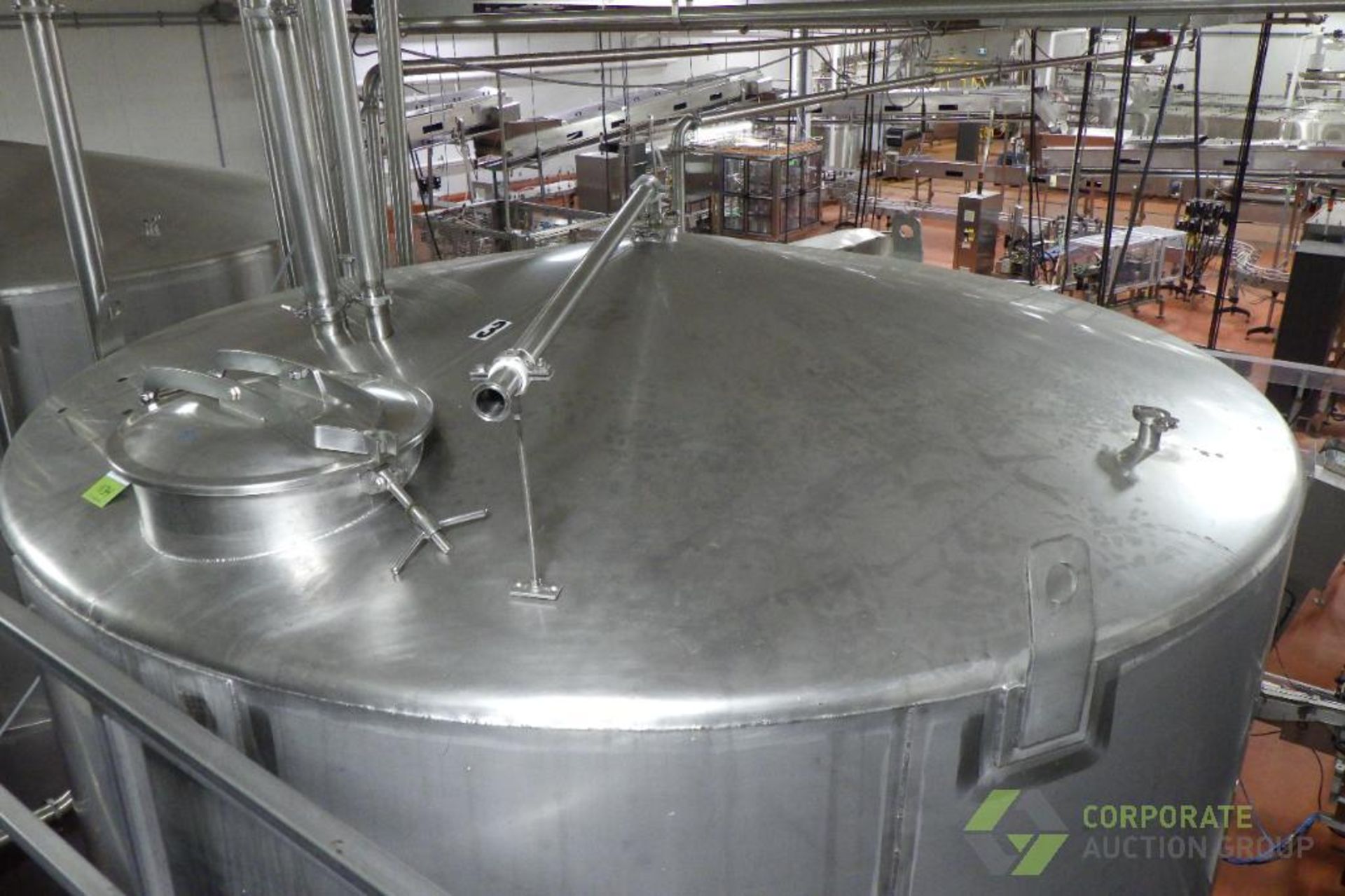~4500 US Gallon / 16500 L Stainless Steel Relish tank, Single Wall, 104" Dia. x 120" H, cone bot - Image 5 of 20