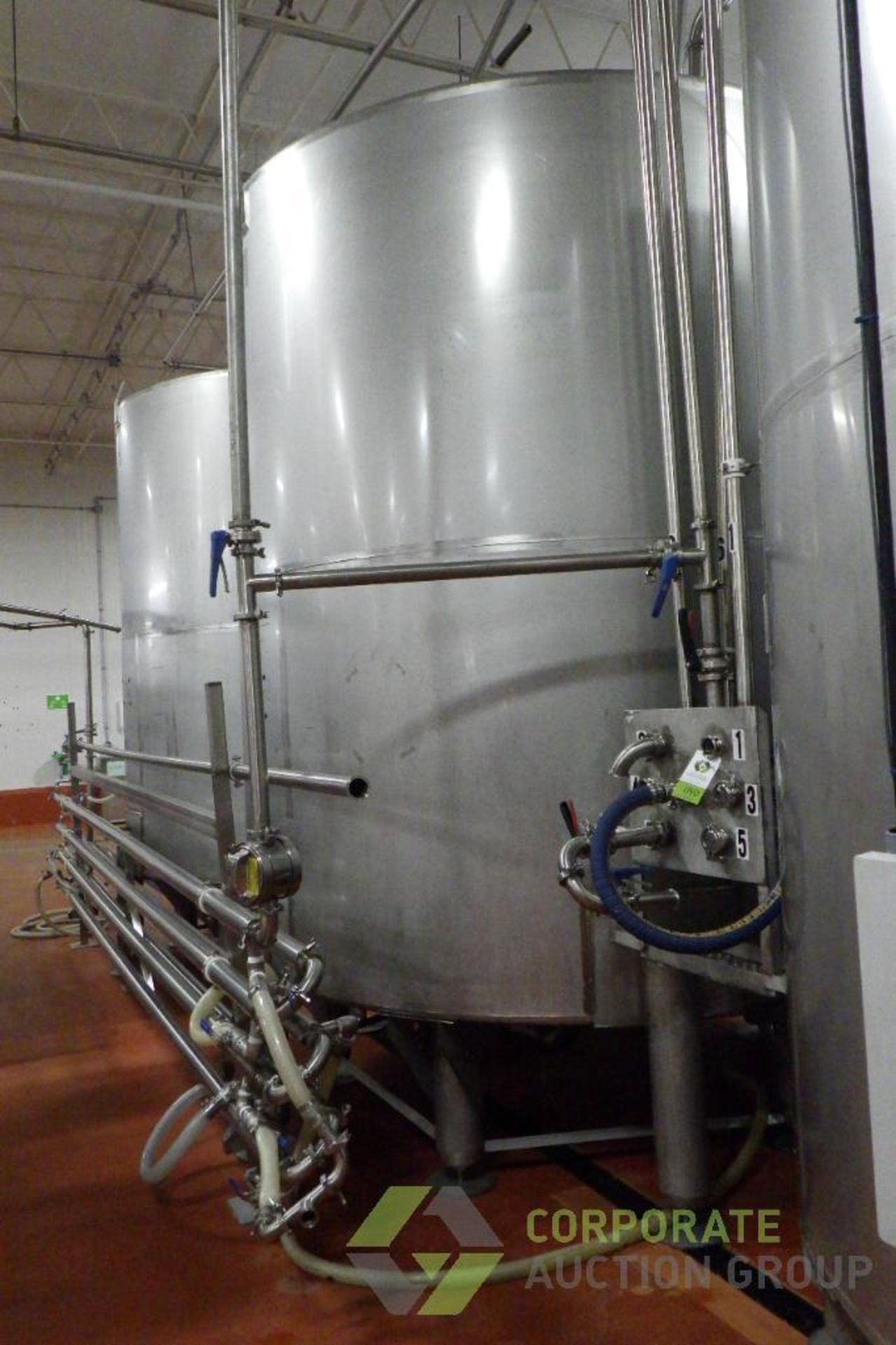 ~4500 US Gallon / 16500 L Stainless Steel Relish tank, Single Wall, 104" Dia. x 120" H, cone bot - Image 19 of 20