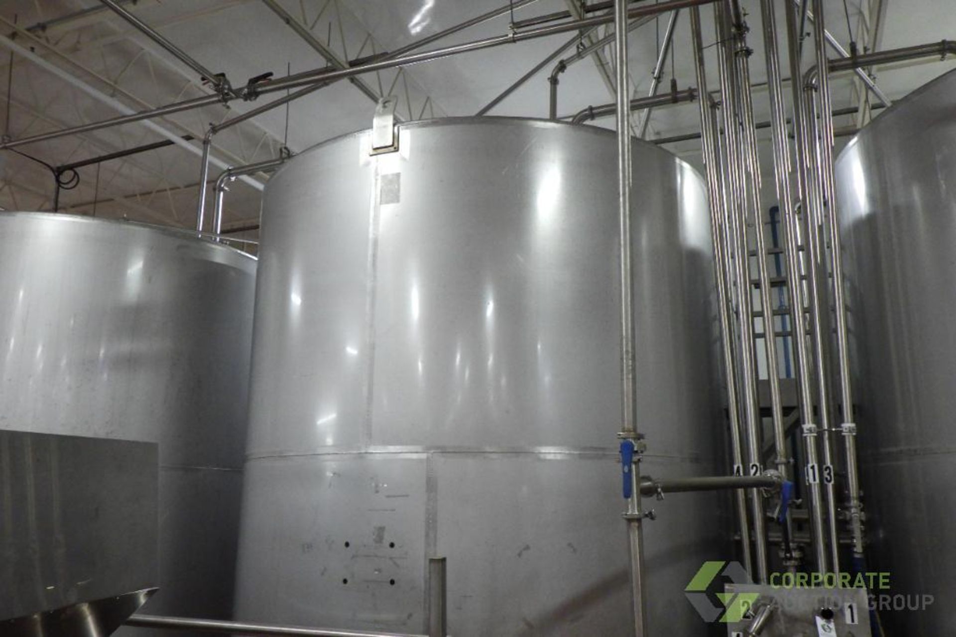 ~4500 US Gallon / 16500 L Stainless Steel Relish tank, Single Wall, 104" Dia. x 120" H, cone bot - Image 18 of 20
