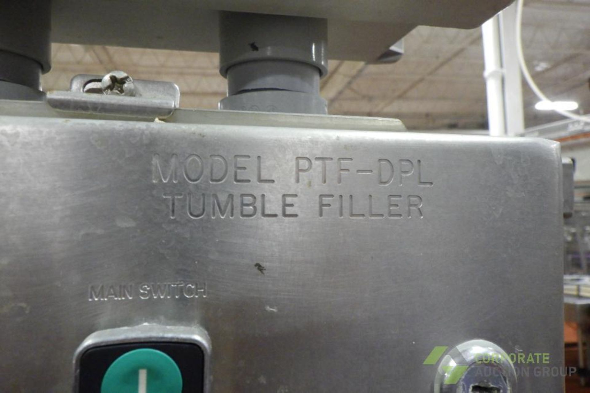 SOLBERN mod. PTF-DPL Tumbler Filling Machine, 36 in. diameter x 43 in. long, SS frame - Image 8 of 25