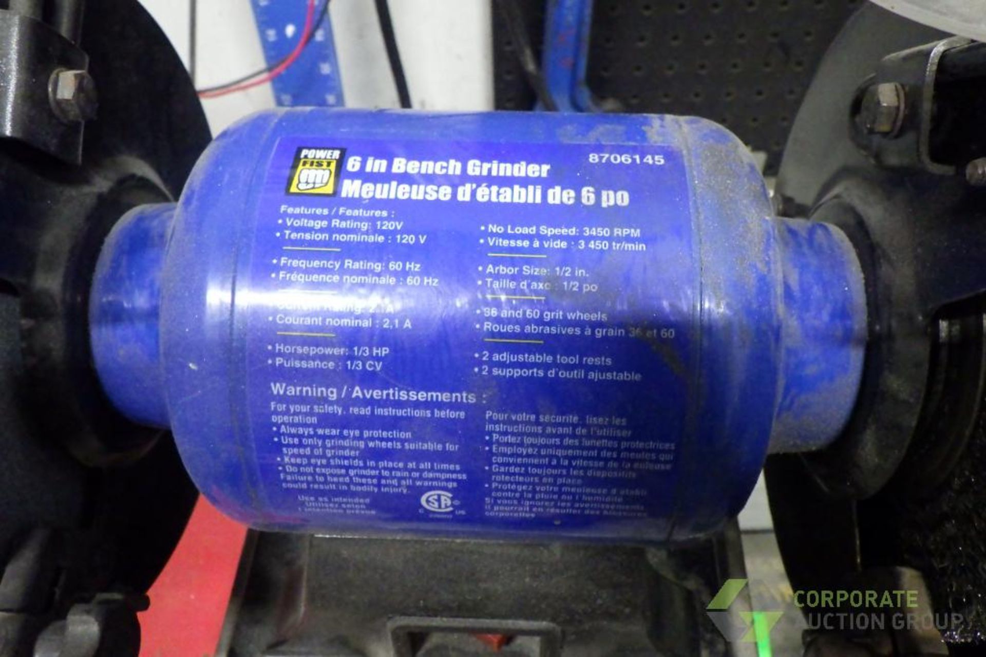 Power Fist 6 in. bench grinder - Image 4 of 6