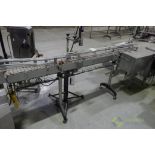 SS Frame Bottling Conveyor, 96" L X 4" W x 37" H, w/ Adjustable Legs