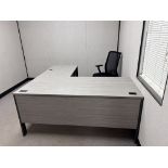 Contents of office incl: (1) "L" Shape desk (1) executive chair