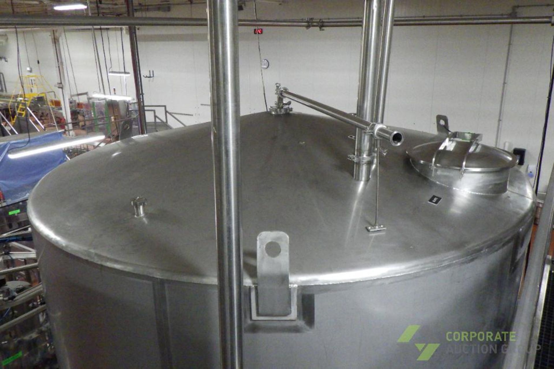 ~4500 US Gallon / 16500 L Stainless Steel Relish tank, Single Wall, 104" Dia. x 120" H, cone bot - Image 4 of 19